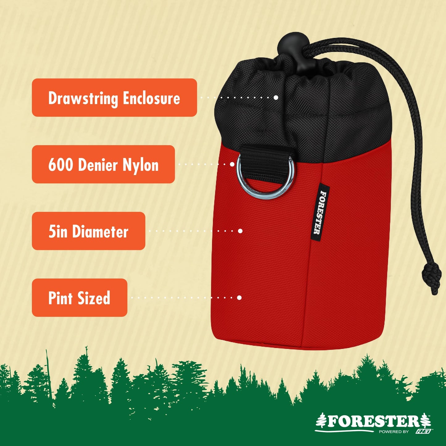 FORESTER 11oz Professional Throw Line Kit with Storage Bag | 150ft Polyethylene Throw Line, Arborist Throw Weight, and Throw Bag