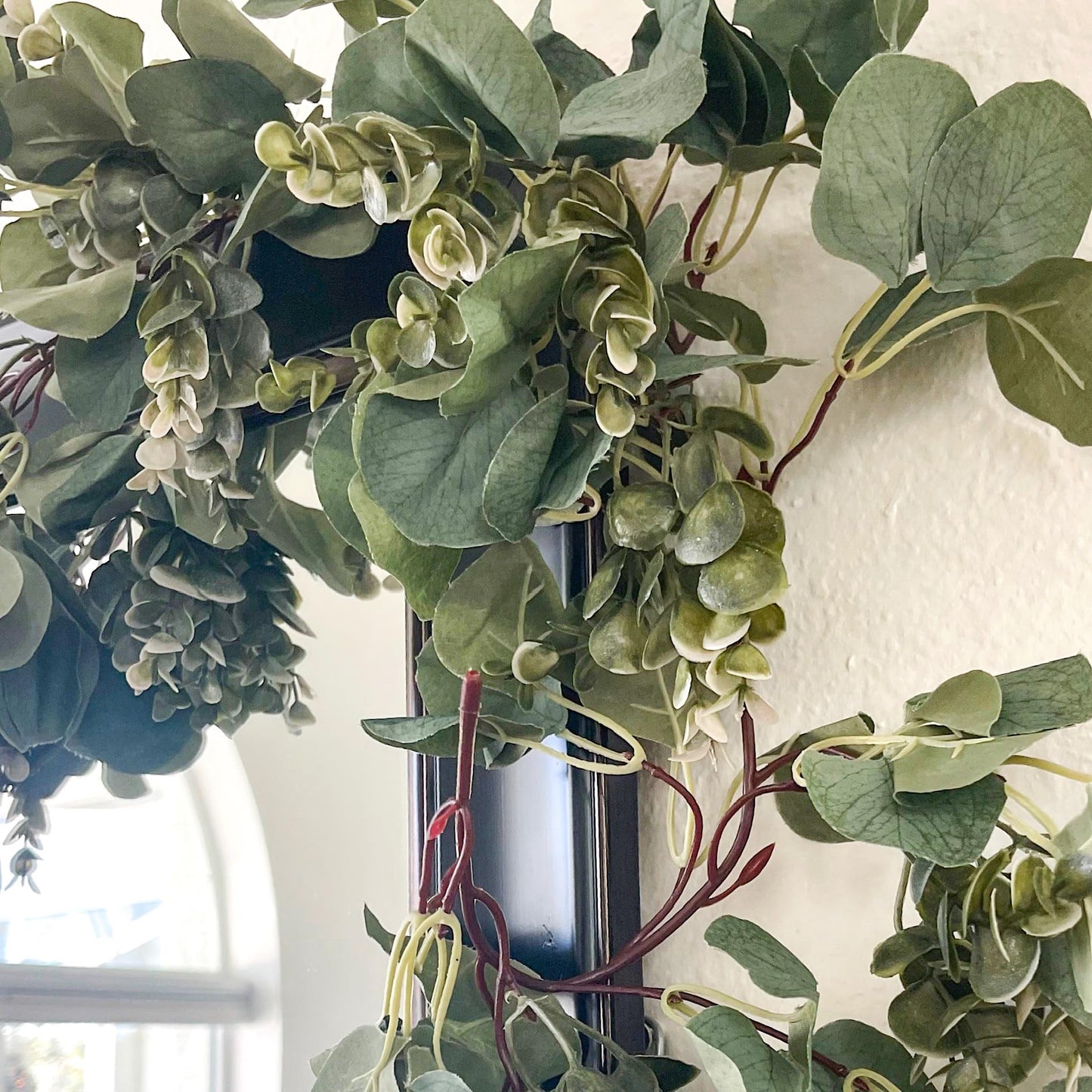 5.9ft Eucalyptus Garland with Seeded Leaves & Berries | Realistic Artificial Greenery Garland for Mantle, Wedding, Farmhouse, Christmas & Year-Round Décor | Faux Eucalyptus & Seeded Garland