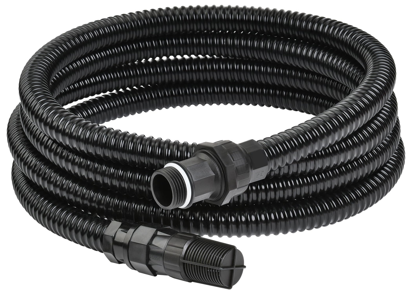 FLUENTPOWER 13FT x 1" Suction Hose Kit with Check Valve, Corrugated Pipe 13ft Long, Water Intake Hose Set, Aspiration Hose for Shallow Well Sprinkler Garden Booster Pump with 1” Female Inlet