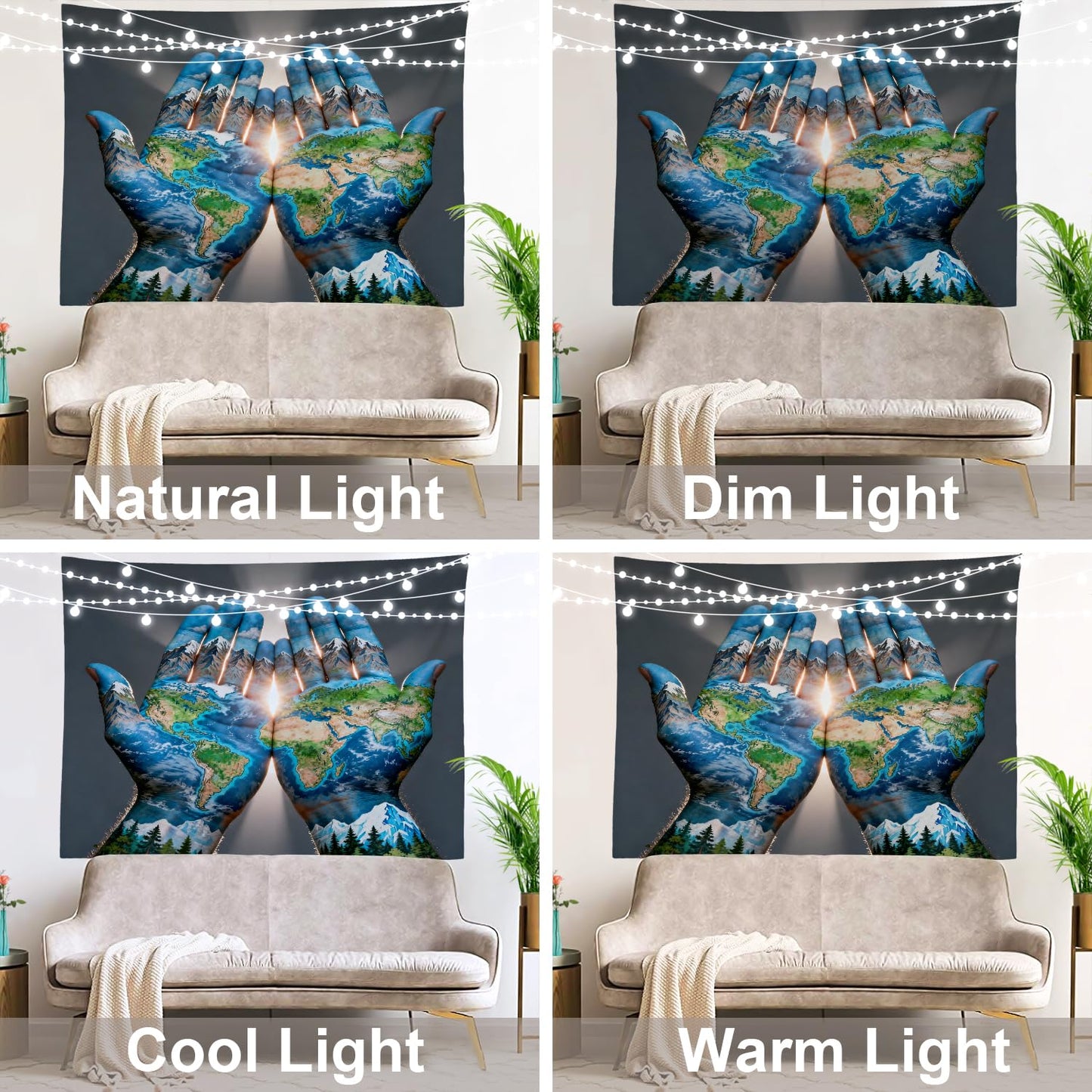 Shrahala Psychedelic Wall Tapestry - Blue Ethnic Design for Bedroom & Living Room (59.1 x 82.7 Inches)