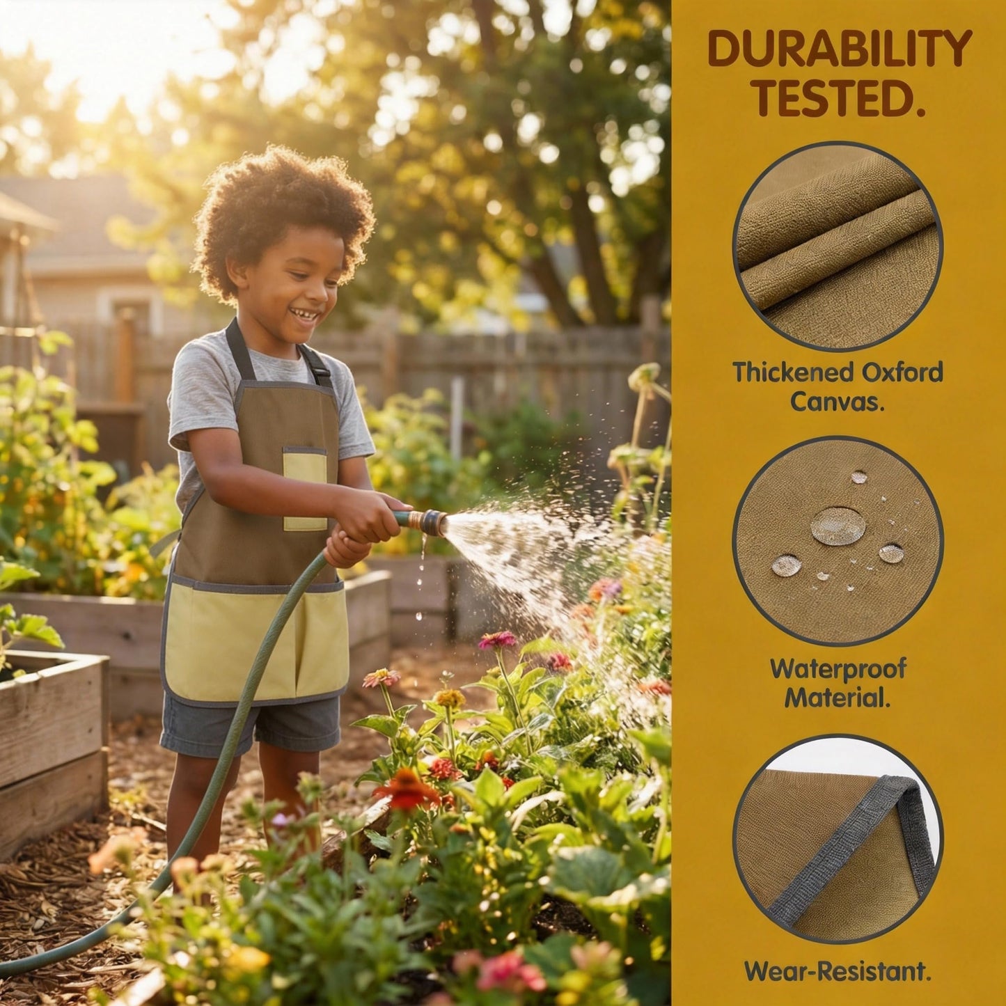 Elfzone Gardening Apron - Gardening Tool Bag With Apron,Tool Bags & Aprons Tote Storage Bag with Pockets Tool Apron Practical Gardening Gifts for Men