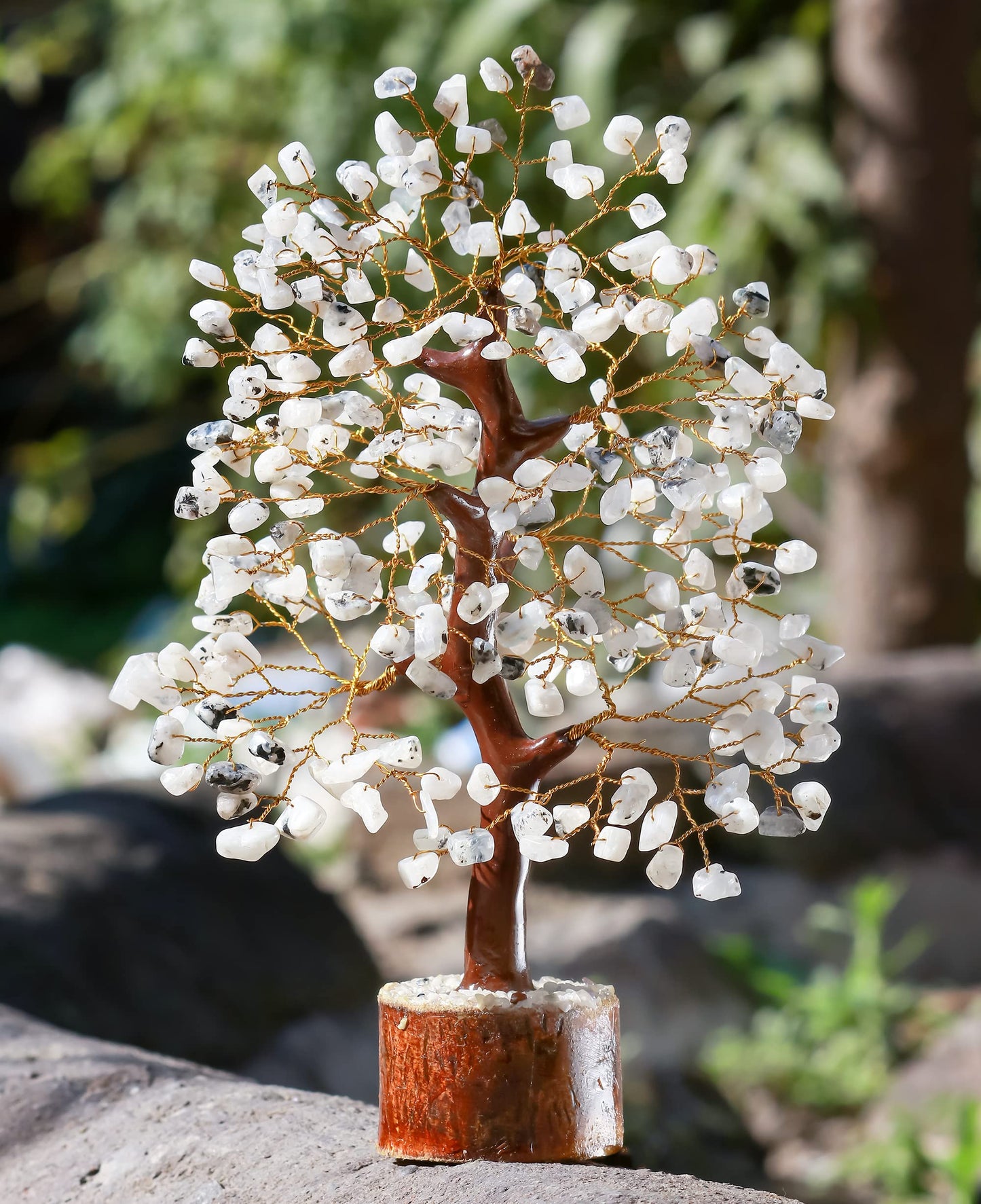 Crocon® Rainbow Moonstone Crystals Tree of Life, Birthday Gifts for Women, Men & Friends, Crystals & Healing Stones, Home Decor, Money Tree, Women Gift Ideas, House Warming Gifts New Home for Sister
