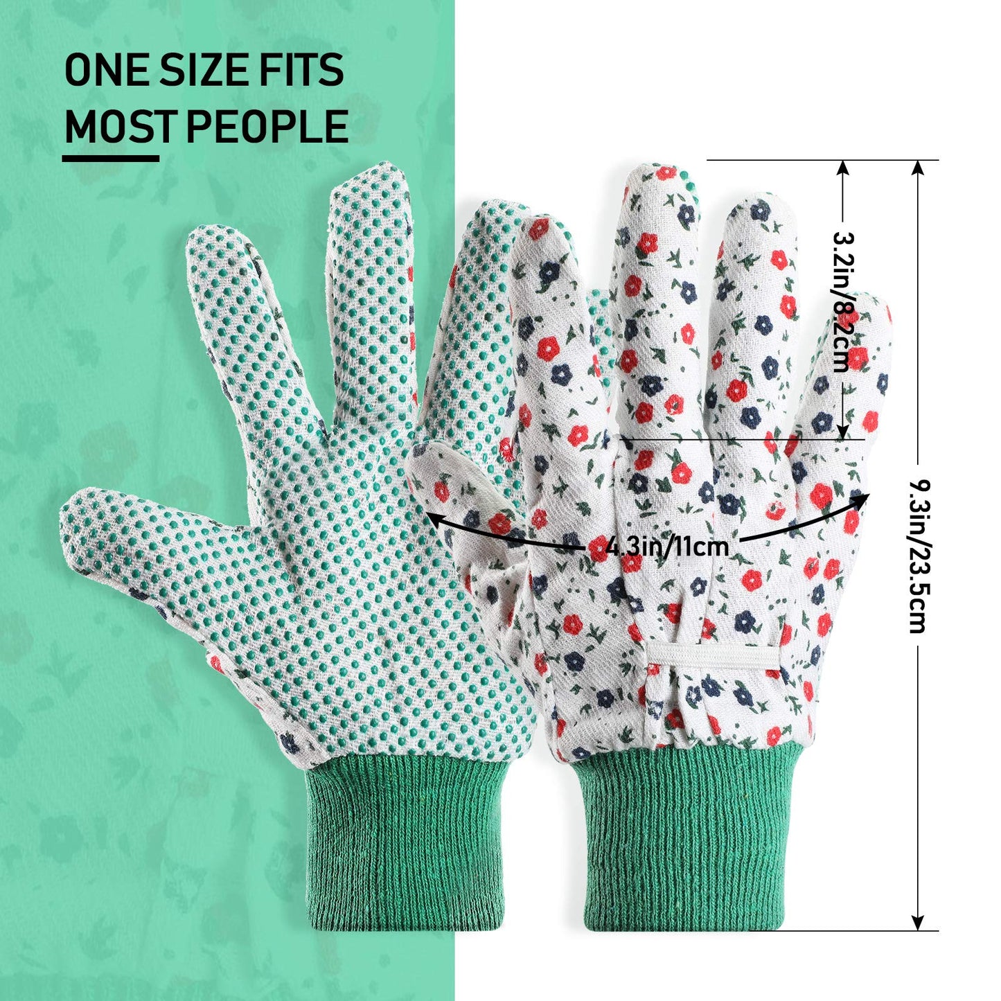 Geiserailie 4 Pairs Garden Gloves for Women Floral Gardening Work Gloves Soft Breathable Yard Cleaning, Fishing, Gardening, Weeding, Planting, Watering