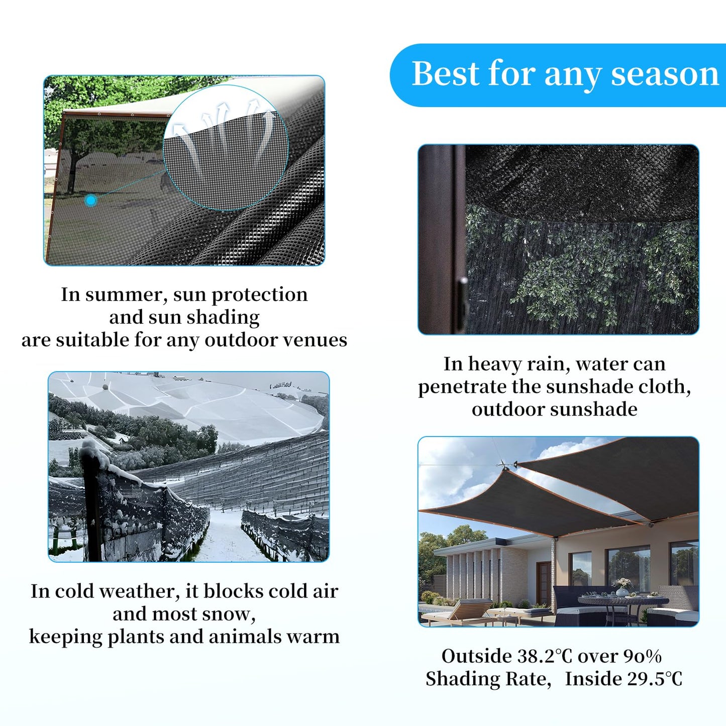 90% Shade Cloth for Garden 10x20FT Shade Cloth with Grommets,Shade Tarp for Plants,Shade Tarps for Outdoors,Patio Covers for Shade and Rain,Suitable for Shading Plants,Garage,Summer Garden Shade Net