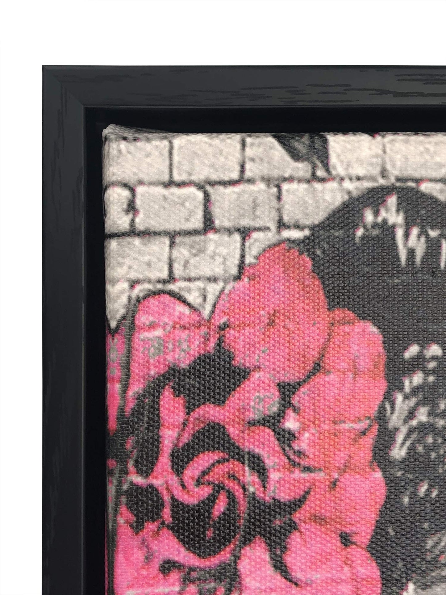 Wieco Art Framed Wall Art Canvas Prints of Banksy Life is Beautiful Abstract Artwork for Wall Decor Room Decorations Black Frame