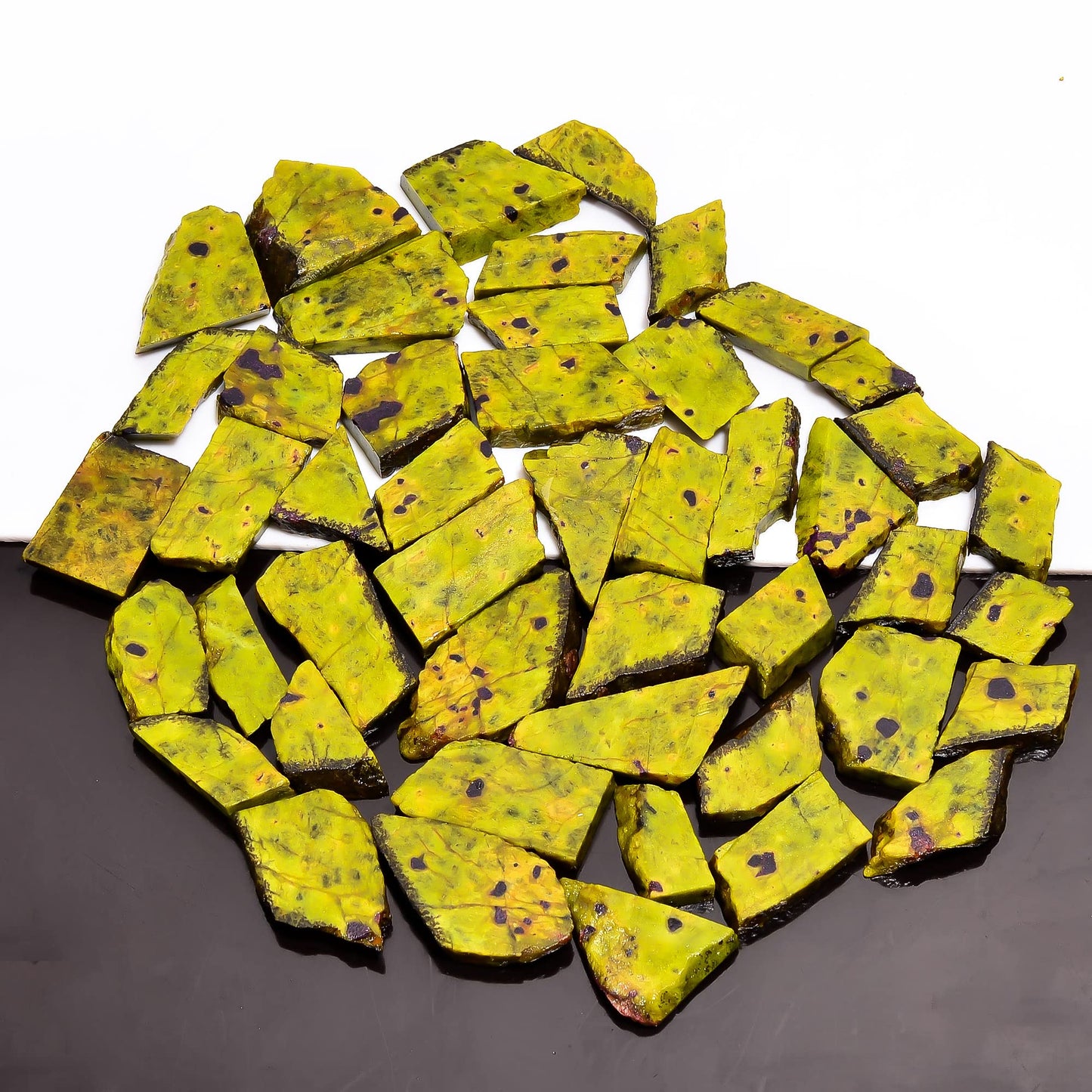 Natural Atlantisite Gemstone- Healing Crystals for DIY Jewelry Making -Loose Natural Cabochon -Perfect for Crafting Unique Jewelry Designs (5 pcs, 25-35 mm)