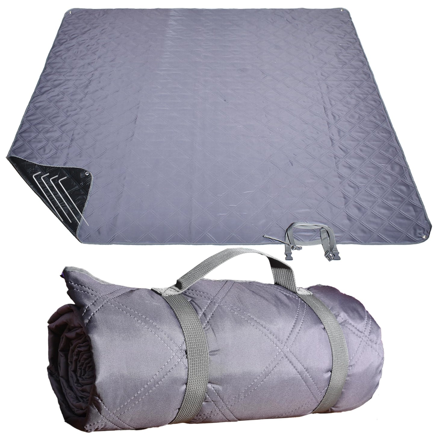 ALLBFENG Waterproof Picnic Blanket 80 * 60 in Portable with Carry Strap for Beach Mat or Family Outdoor Camping Party, Park Blanket for Grass Park, Hiking, Travel