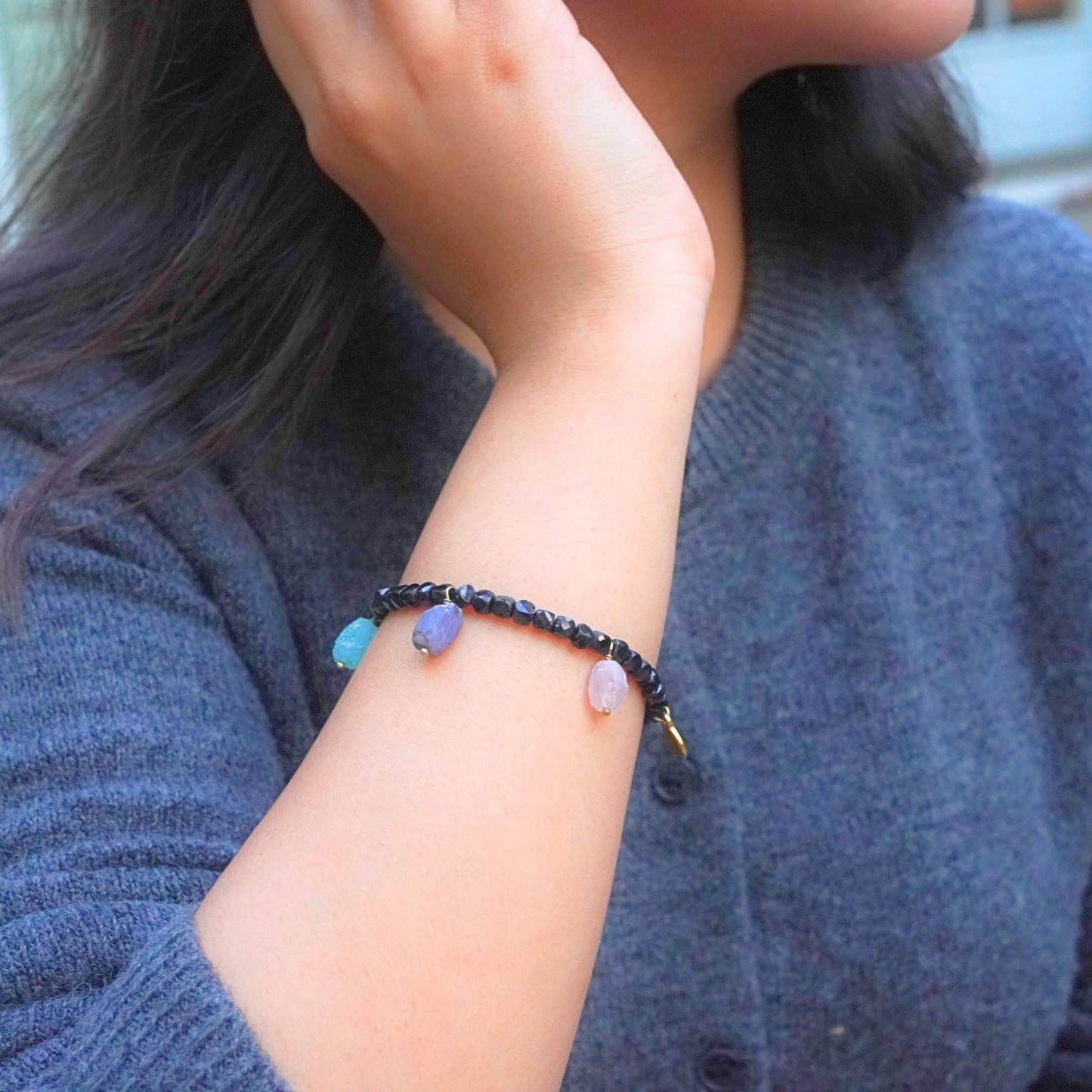 Black Onyx Bracelets for Women - Elegant Chakra Charm Beaded Bracelets for Women - Premium Womens Bracelets with Stunning Energy Balancing Gemstones Onyx for Spiritual Harmony and Style