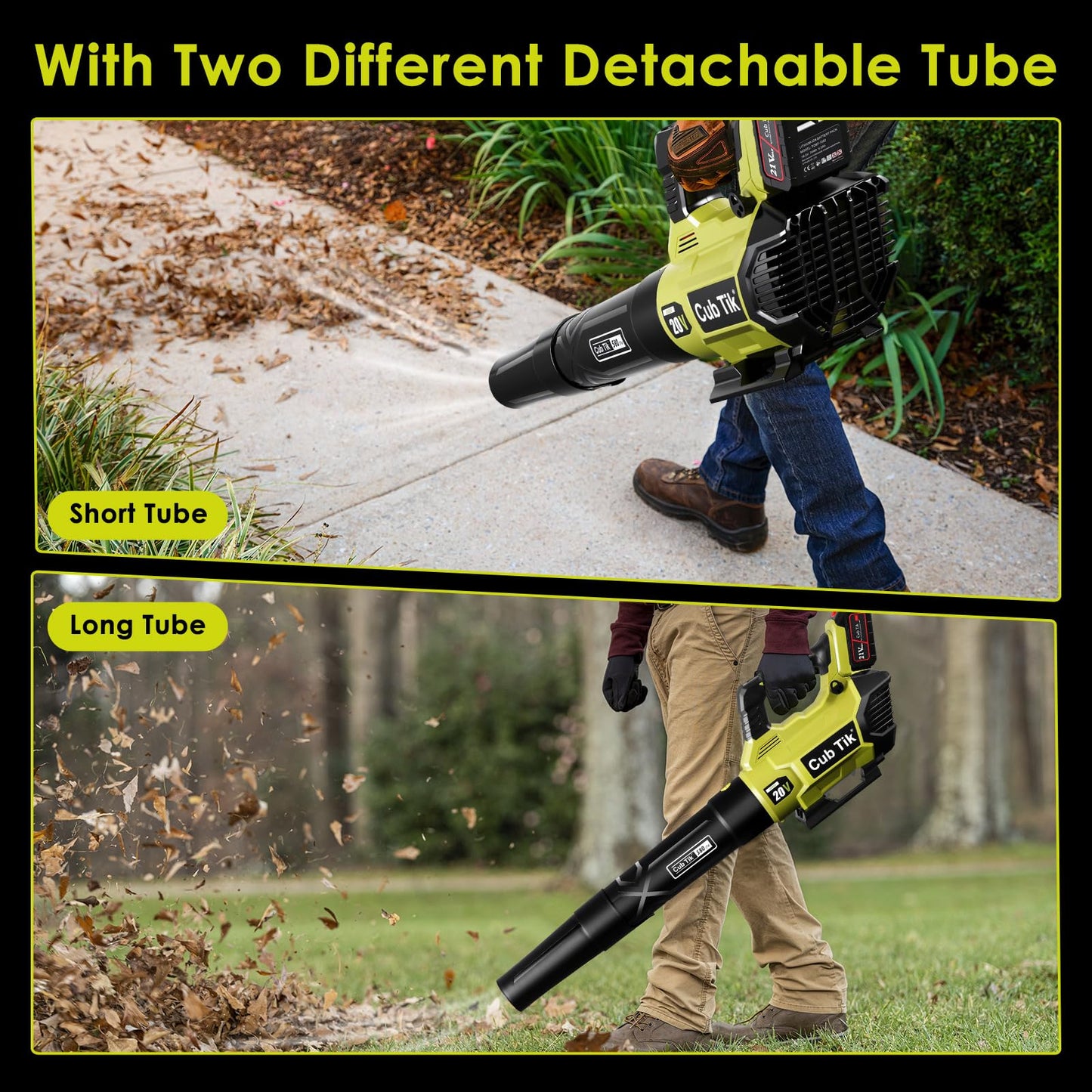 Leaf Blower Cordless with 2x4.0AH Batteries and Charger 580CFM 160MPH Electric Leaf Blower 2 Speed Mode Lightweight Battery Powered Leaf Blowers for Lawn Care Patio Garden Yard