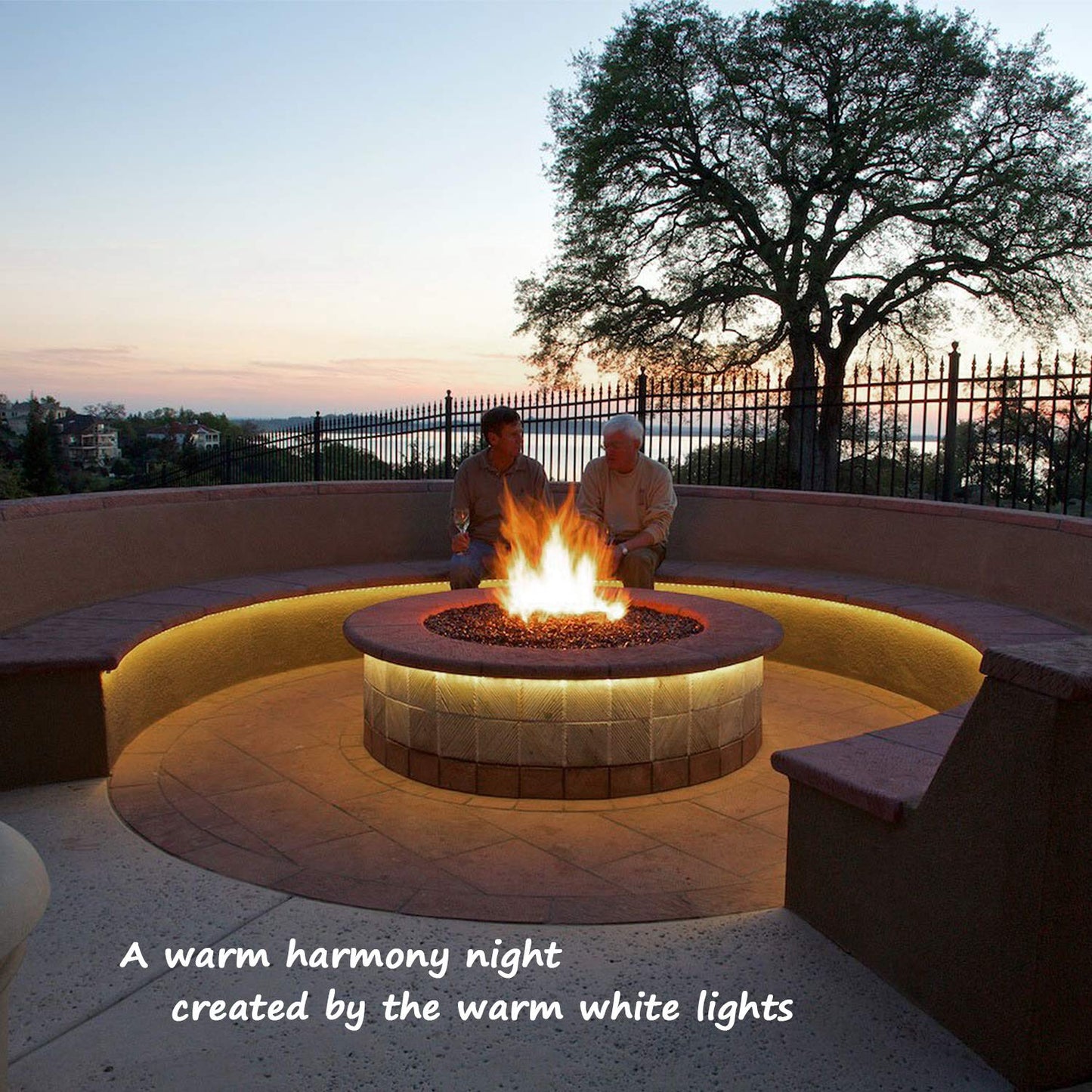 LED Rope Lights, 16ft Warm White Strip Lights, Connectable and Flexible Tape Lights with Fuse Holder, Clear Thick PVC Jacket and High Brightness Advanced LEDs, Waterproof for Indoor Outdoor Use