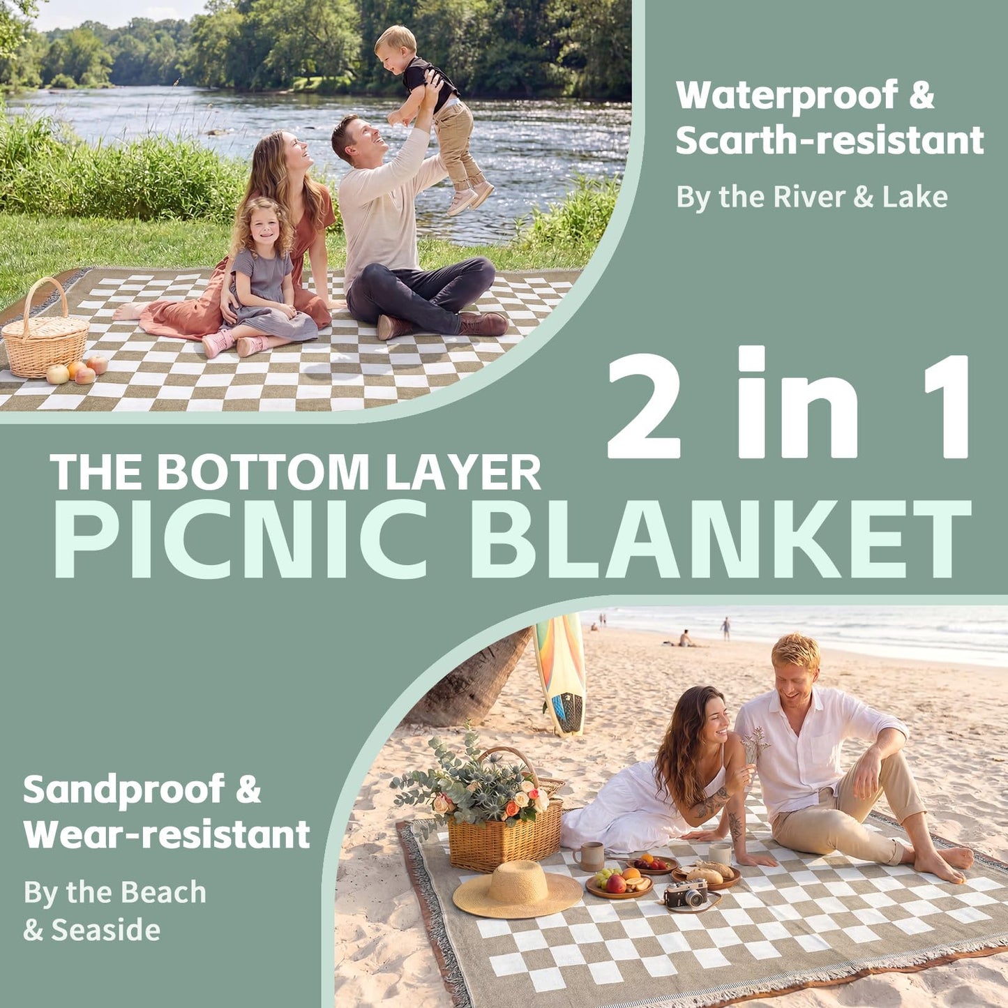 2 in 1 Extra Large Boho Beach Blanket Towel Sand Free Outdoor Picnic Mat Giant Oversized Xl Big Jumbo Huge Turkish Woven Throw Cloud Summer Vacation Essential Travel Must Have Accessories Women Gift
