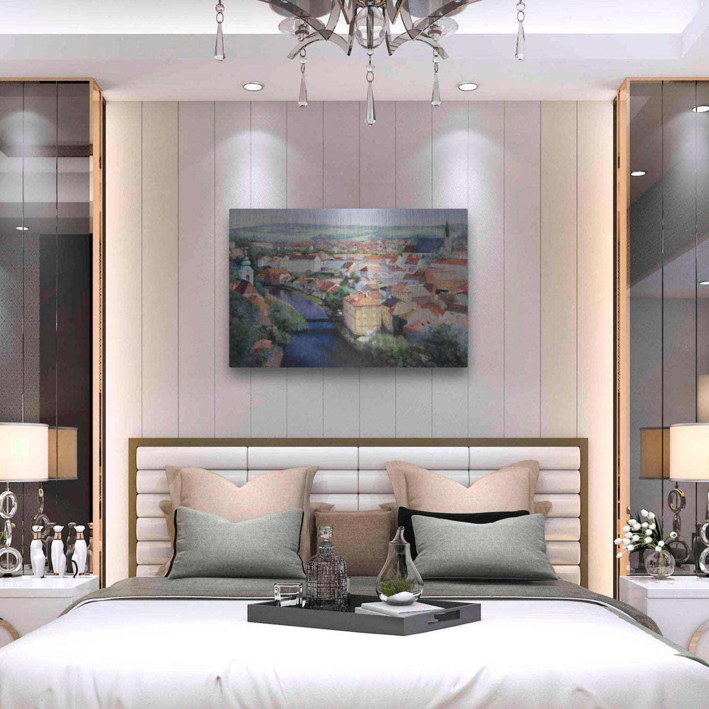 Luxe Metal Art 'Mosaic' by Esther Engelman, Metal Wall Art, 36"x24"
