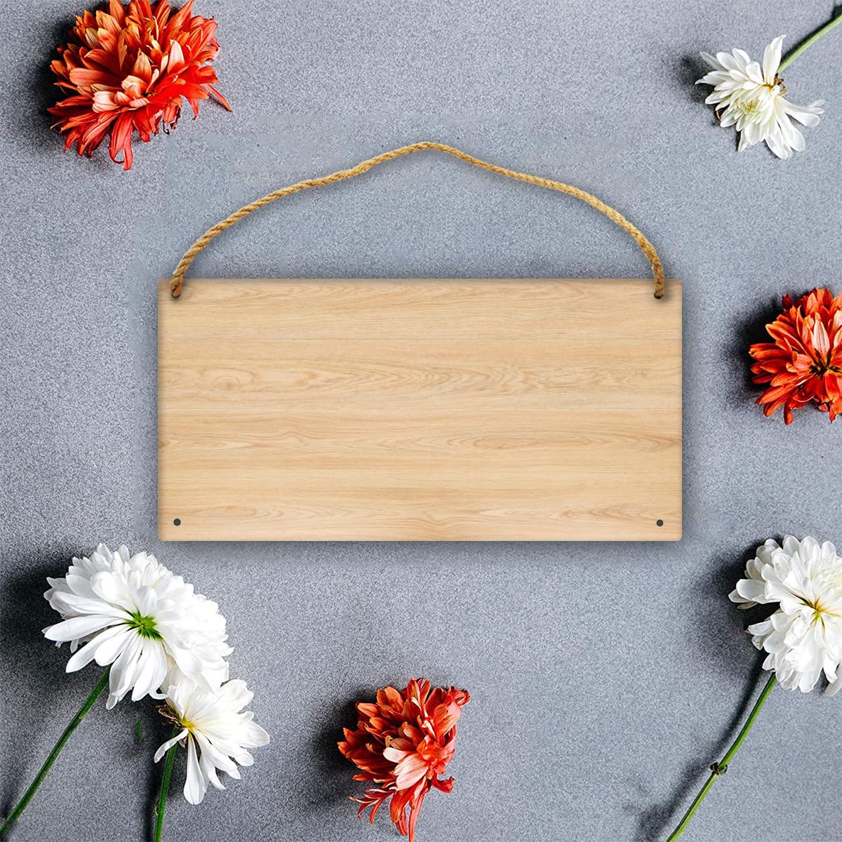 ZOLRITH Personalized Wooden Signs with Name Logo Photo Any Text Customizable Garden Sign Customized Room Sign Wall Hanging Sign Decoration for Front Door Home Kitchen Garden, Rectangular-Blank 12"x6"