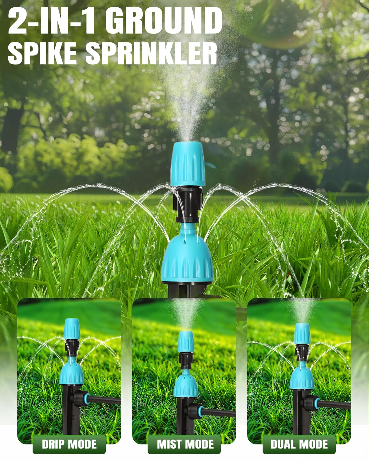Breeze Touch 120FT Drip Irrigation System with Timer, Automatic Irrigation System for Garden, Quick Connect Drip Irrigation Kit for 120ft Coverage, Adjustable Watering System for Raised Beds & Patio
