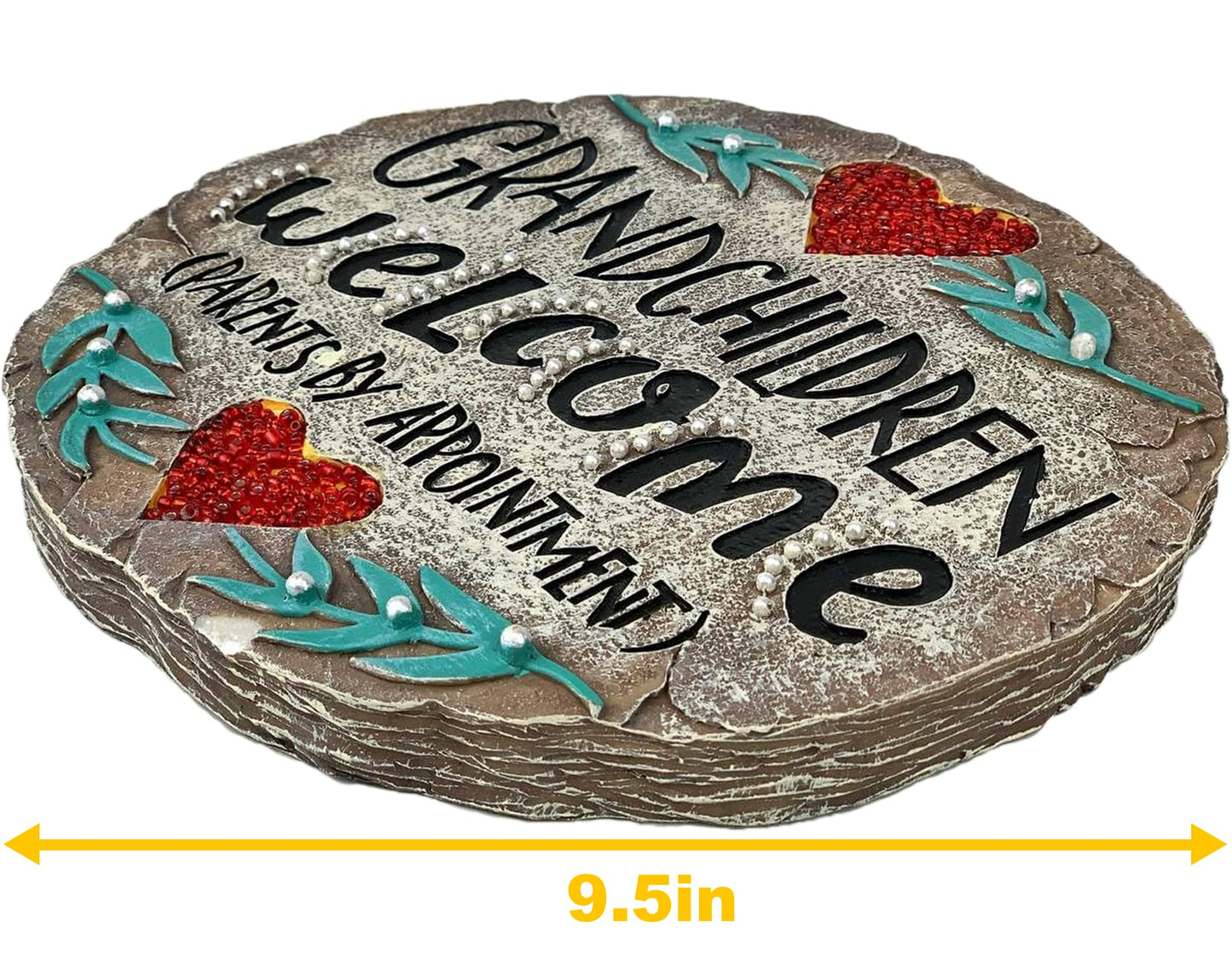 Outdoor/Garden Stepping Stones - Grandma and Grandpa Gifts - Great Grandma Gifts (Grandparents Day Gift Grandchildren Welcome Home)