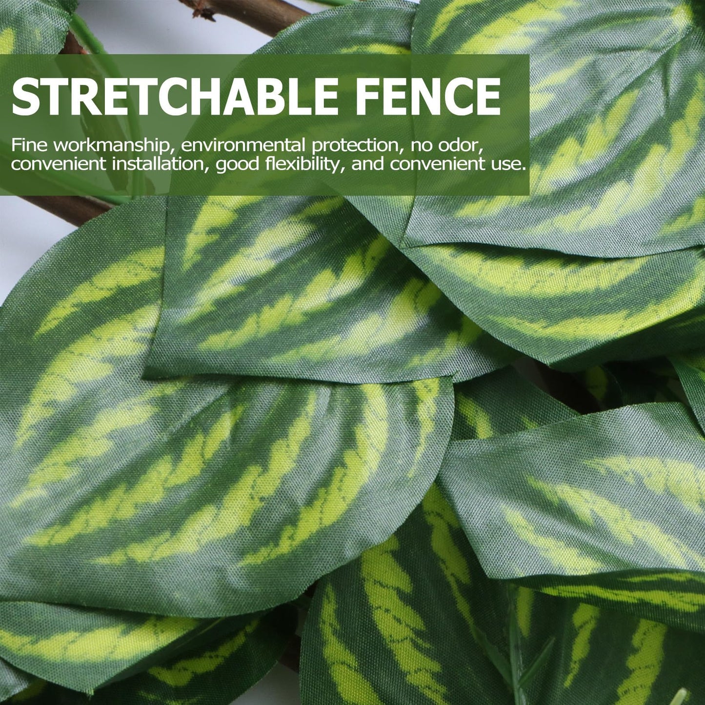 IDEANATEGRATE Simulated Plant Fence Decorative Garden Privacy Screen Balcony Outdoor Green Leaf Expandable Fence Panel for Yard Patio Landscaping