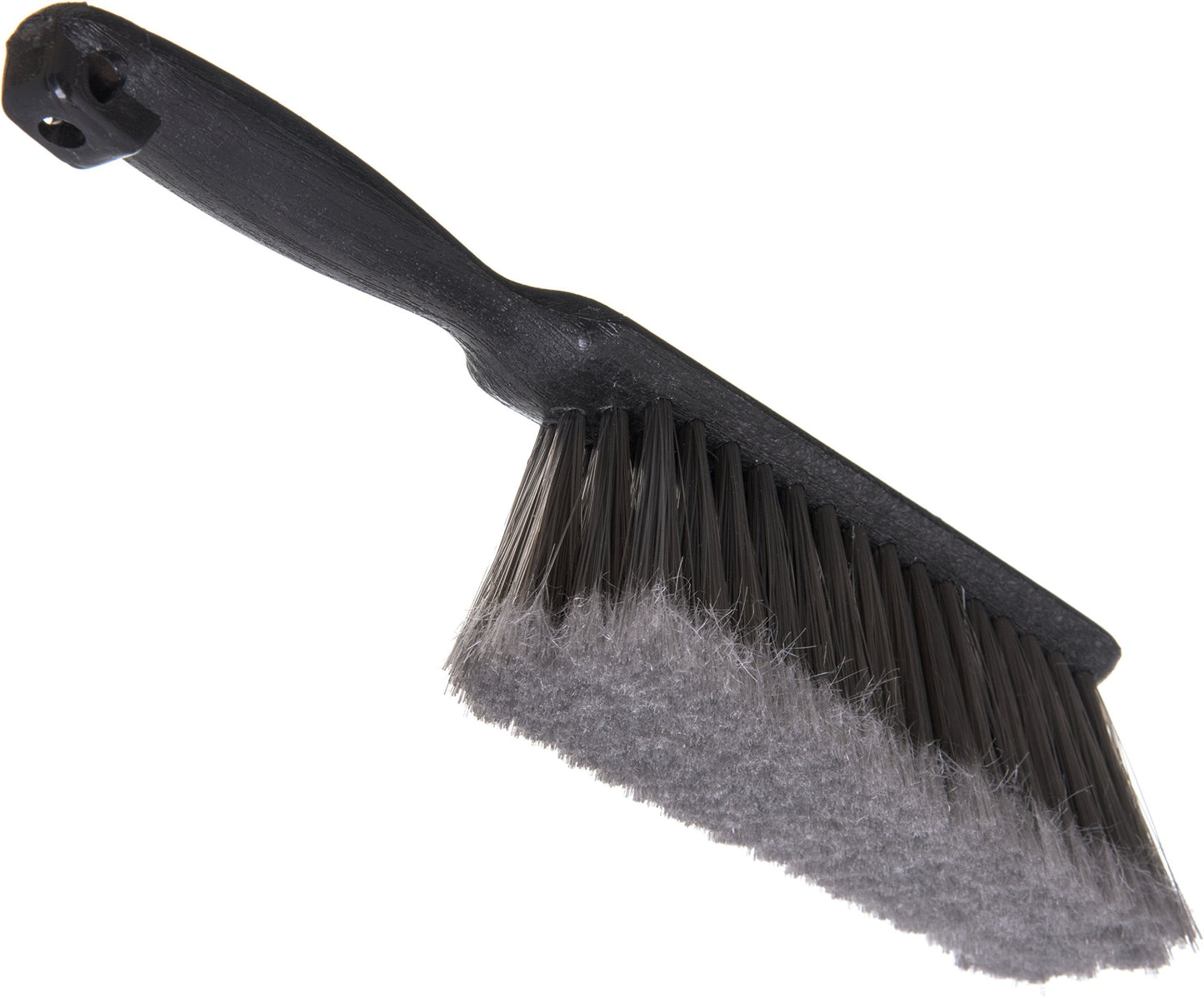 SPARTA Flo-Pac Counter Brush, Bench Brush, Dustpan Brush with Flagged Bristles for Counters, Floors, And Fireplace, 8 Inches, Gray