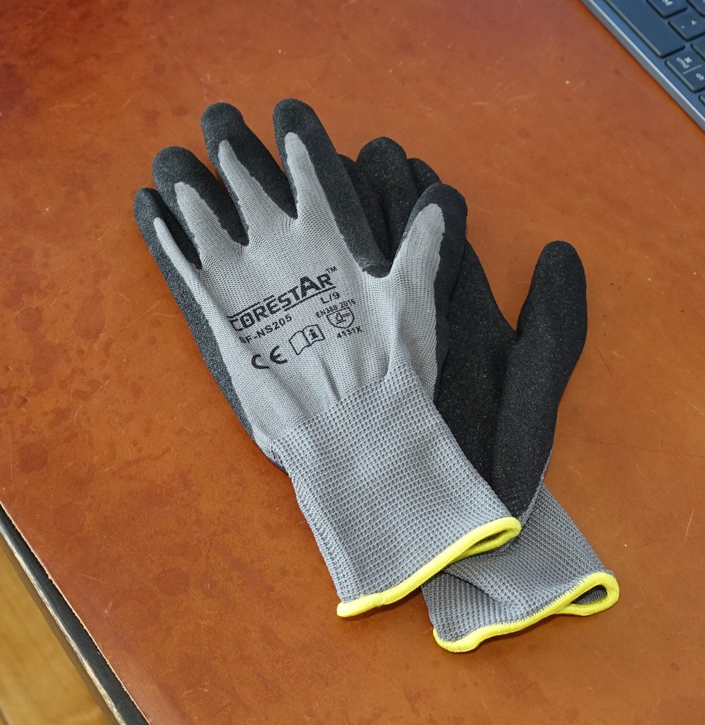 Onmaru Corestar Safety Work Gloves Sandy MicroFoam Nitrile Palm Coated Seamless Nylon Micro-Foam Gloves (10pair XL)