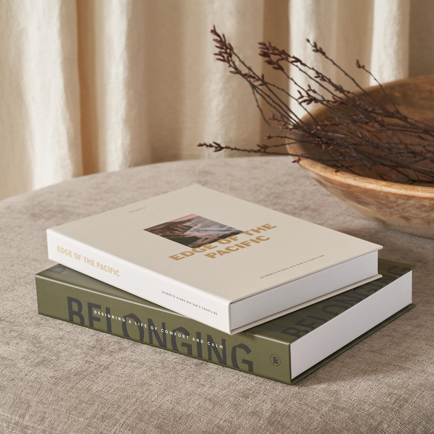 Beautiful Decorative Books - Set of 2 Boxes Enhance Your Coffee Table, Bookshelf or Mantel Shelf Decor - Aesthetic Fake/Faux Books for Modern Home Decoration, Photo Storage and as a Keepsake Box
