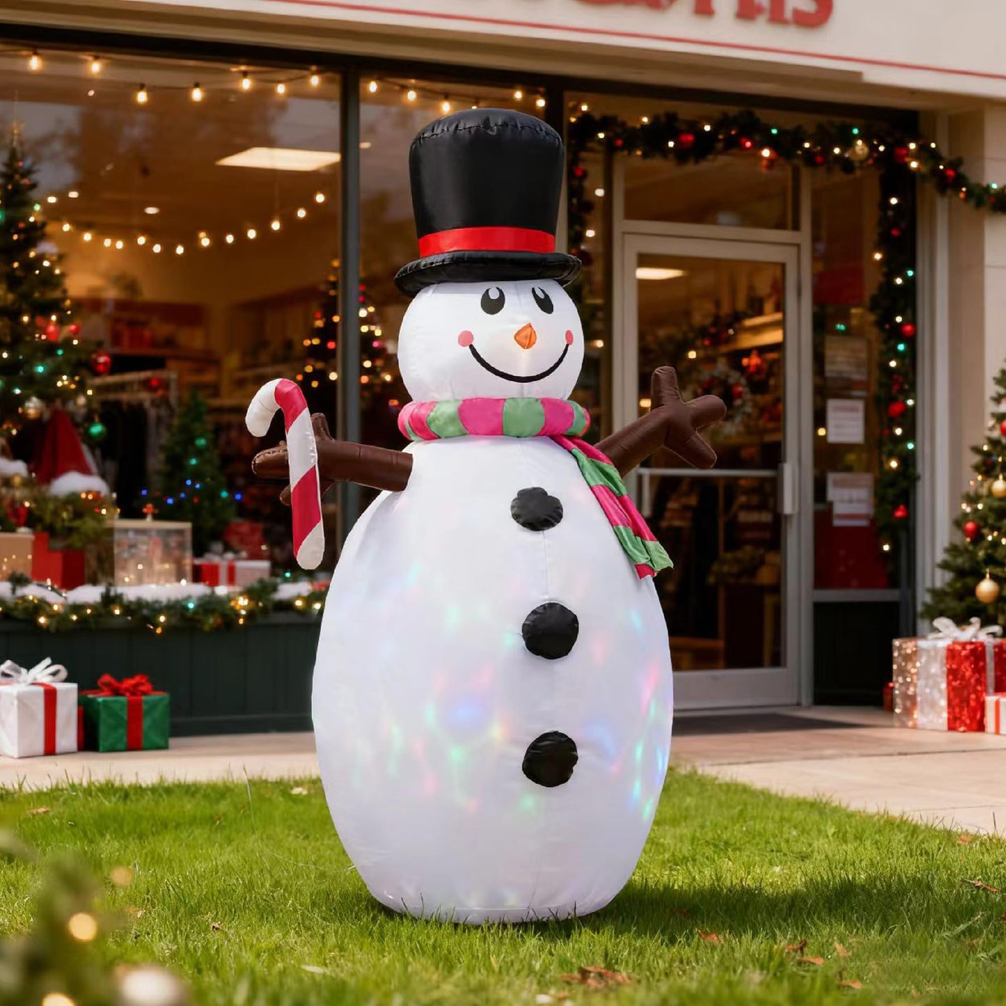 5FT Christmas Inflatables Outdoor Decoration, Snowman Inflatable Christmas Decorations Yard Decor Christmas Party Outdoor, Garden, Lawn