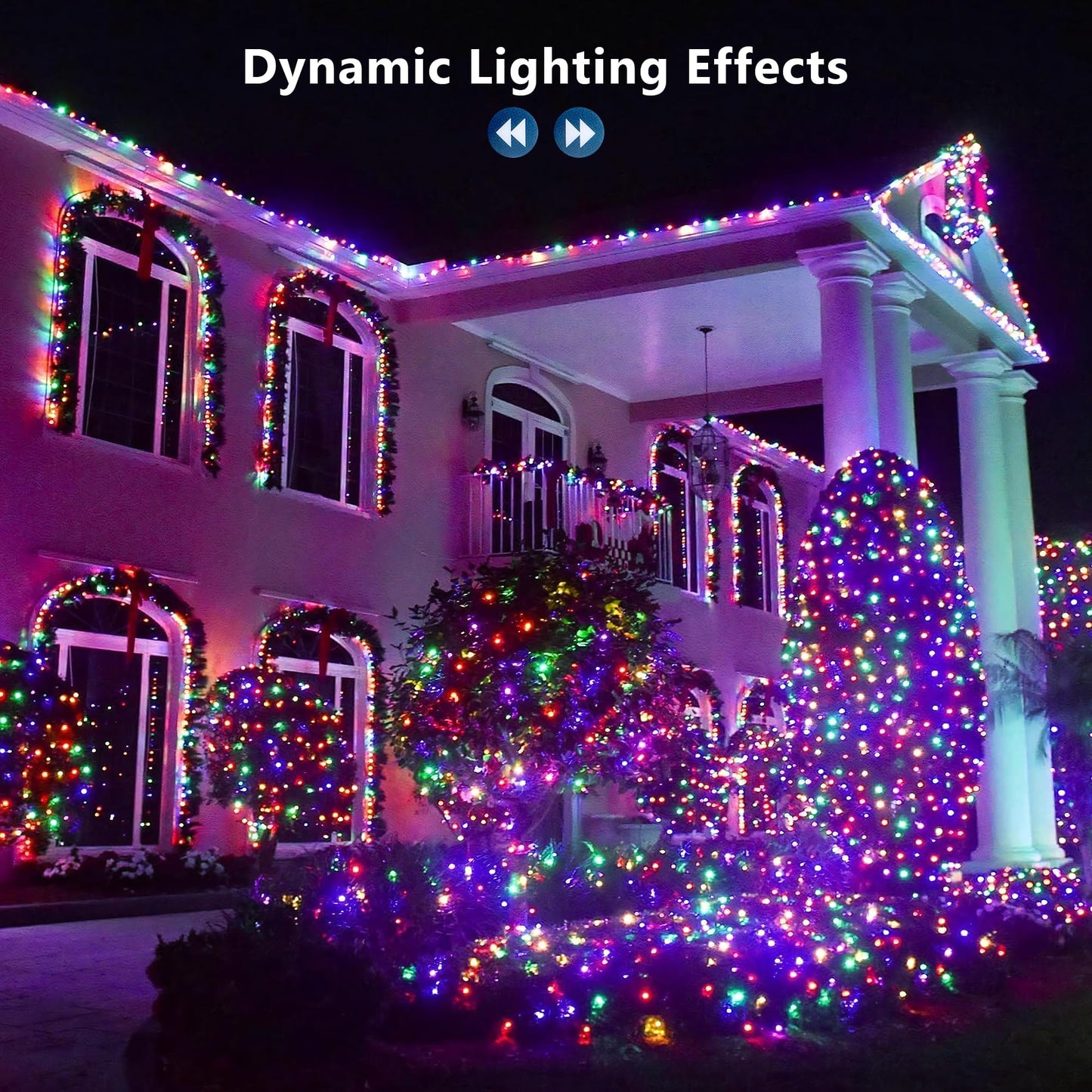 BrizLabs RGB Color Changing String Lights, 33FT 100 LED Red White Blue String Lights with Remote, Dimmable July 4th Patriotic Light String USB Mini Christmas Light for Indoor Xmas Halloween Party Tree