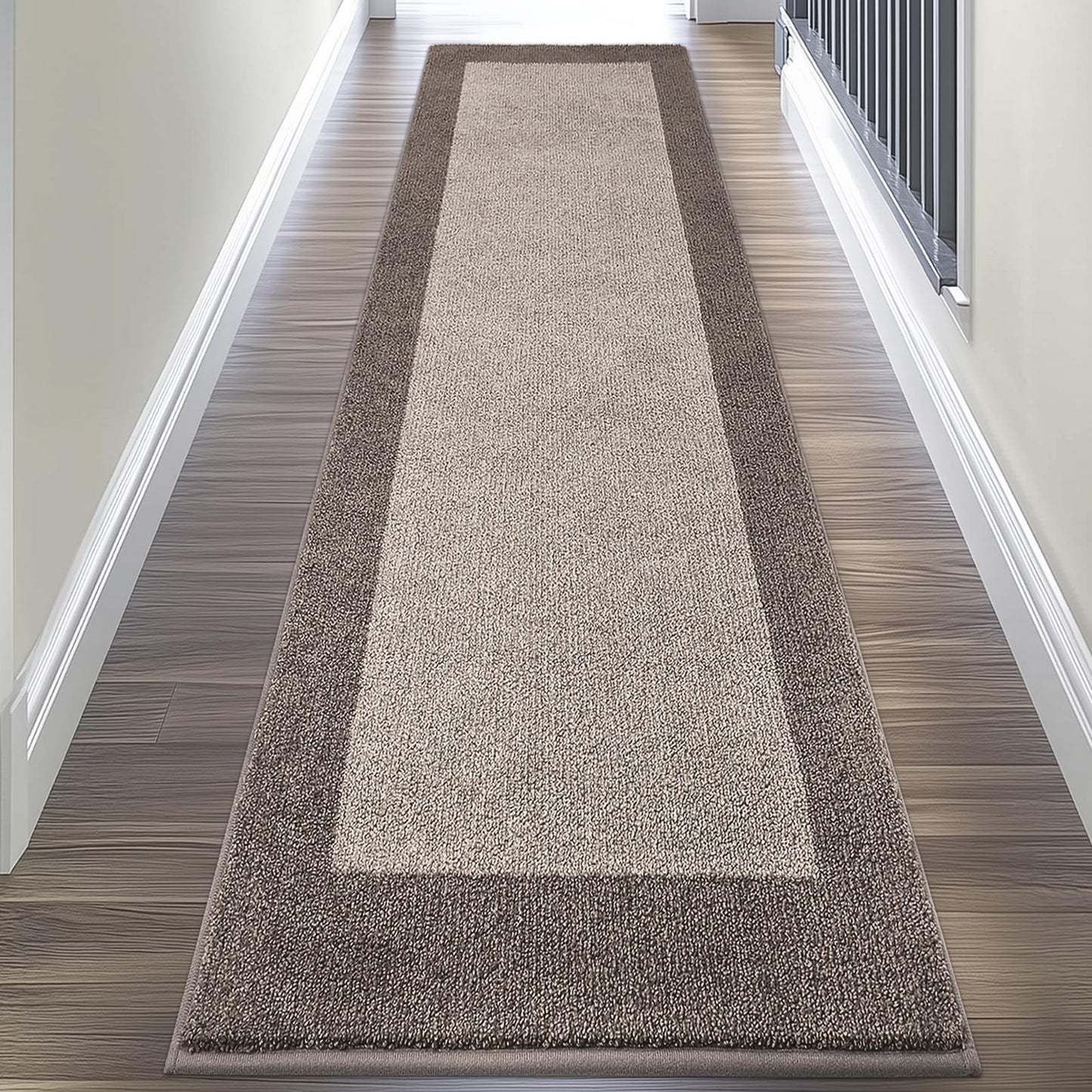 DOMUSTEX Machine Washable Kitchen Rug 24" x 96", Non Slip Kitchen Mat for Floor, Absorbent Entrance Runner Rug for Bedroom, Hallway, Bathroom, Door (Roll Packing)