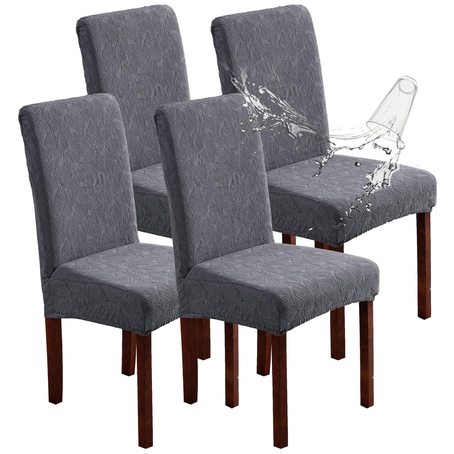 YUEANG Waterproof Dining Chair Covers, Chair Covers for Dining Room Stretch Parsons Chair Slipcover, for Dining Room Kitchen Chair Protector Cover, Removable, Washable