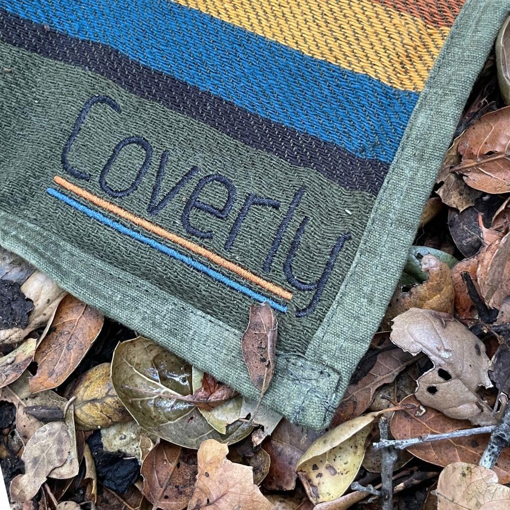 WP West Path Waterproof Outdoor Canvas Camping Blanket - Waxed Canvas Campfire Blanket with Water Repellent Backing - Camp - Bushcraft Tarp (Olive, Regular)