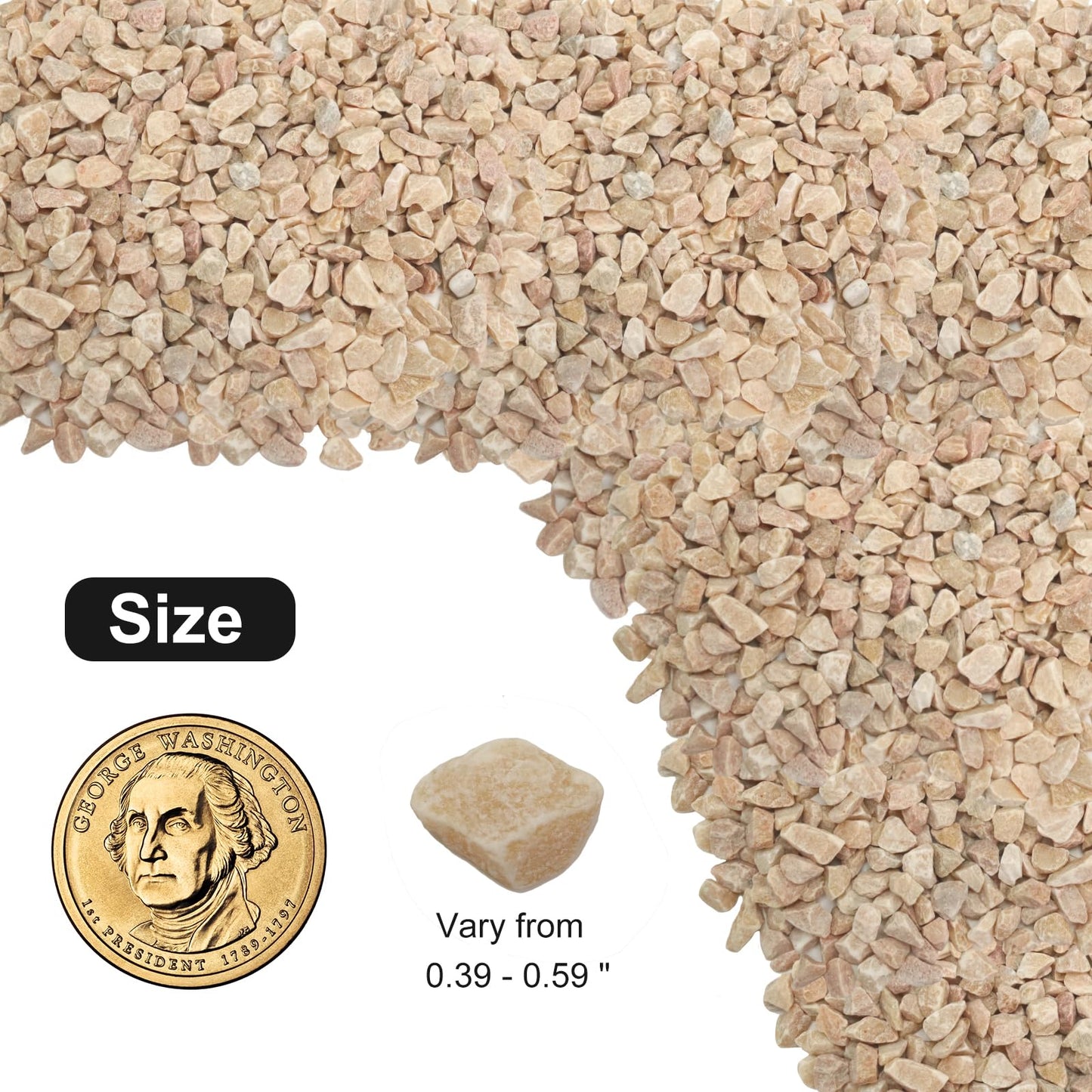 Lechloris 20lb Pea Gravels Natural River Rocks, Decorative Gravels for Plants-Small Pebbles-Ideal for Aquarium, Fish Tank, Vases, Succulents, Home Decor, Outdoor Garden Landscaping, Yellow Gravel