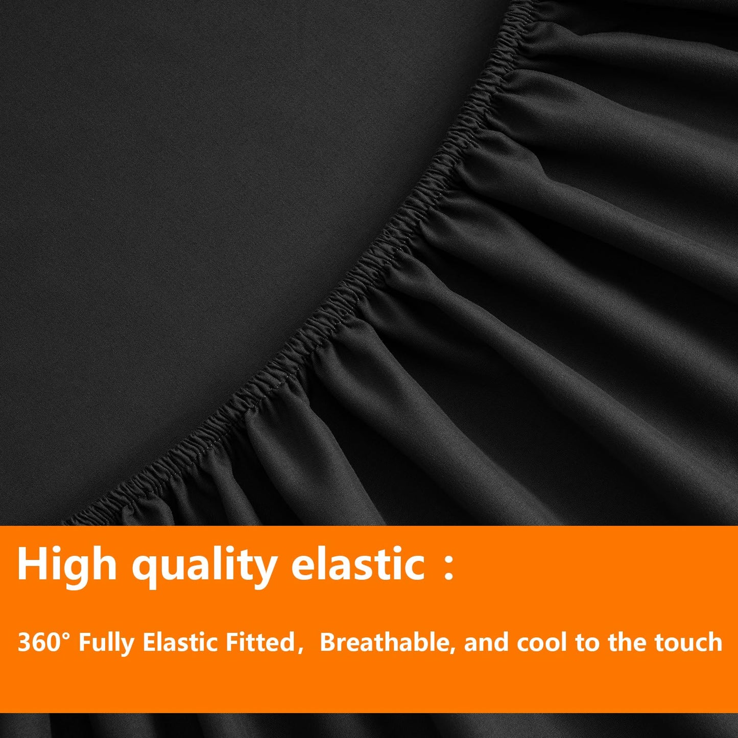 TAIMIT Twin Size Comforter Set - 5 Pieces, Bed in a Bag Bedding Sets with All Season Soft Quilted Warm Fluffy Reversible Comforter,Flat Sheet,Fitted Sheet,1 Pillow Shams,1 Pillowcases,Black
