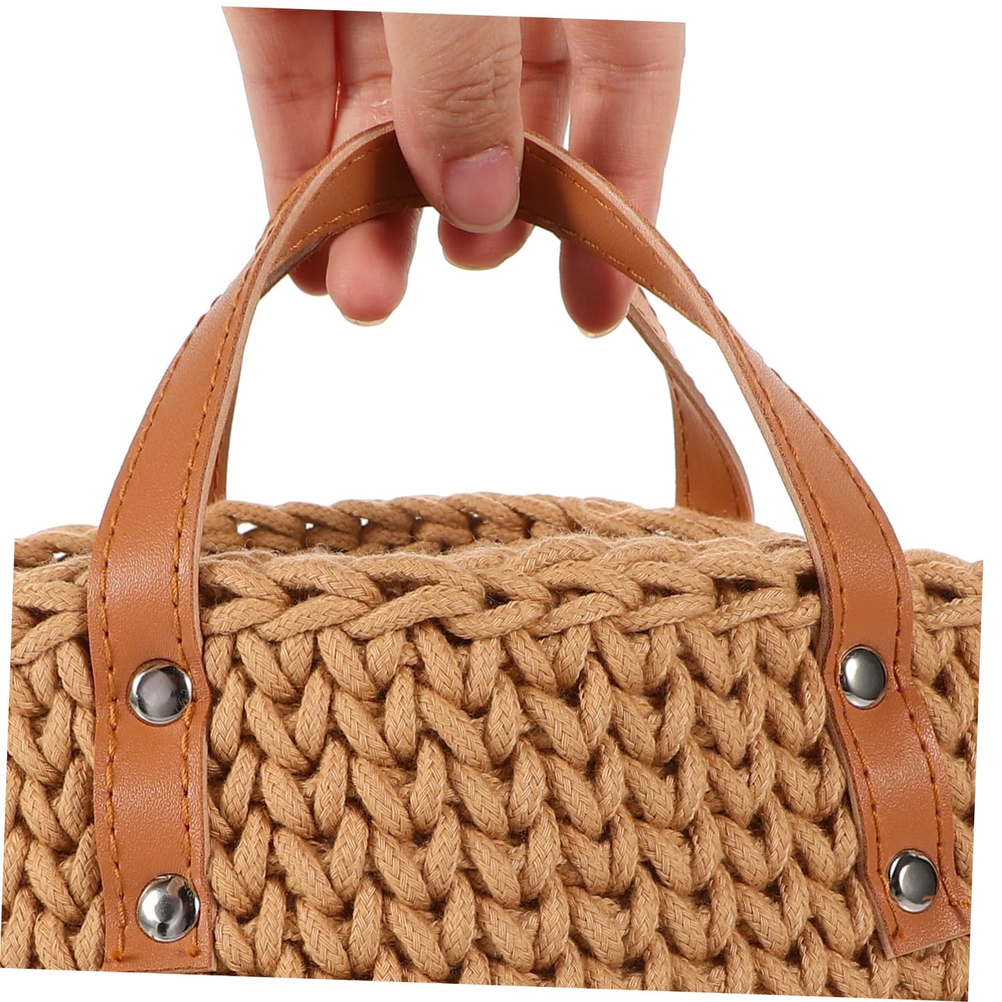 STOBAZA 1pc Cotton Rope Basket Woven Storage Basket Natural Rope for Home Organization