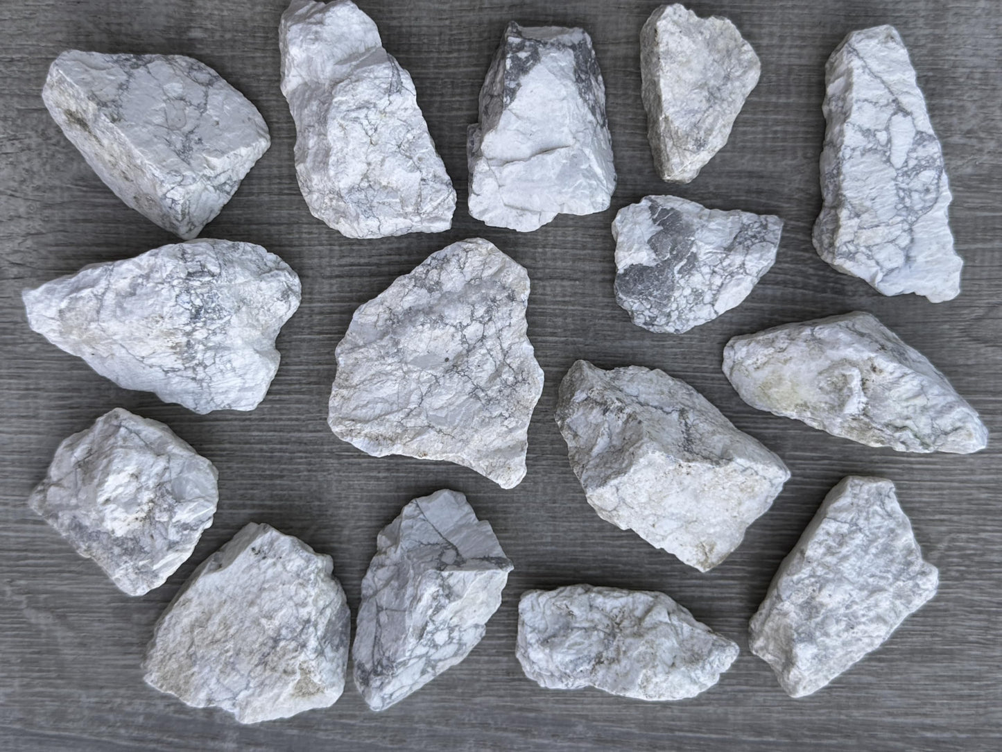 GAF TREASURES Wholesale Raw White Howlite Crystals, Natural White Howlite Stone, Natural Rough White Howlite Crystals, White Howlite Rough, White Howlite Healing Crystals (White Howlite, 0.5 Pound)
