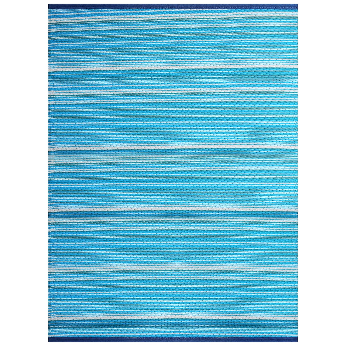 Wefavor Outdoor/Indoor Rug Plastic Straw Rug Waterproof Portable Outdoor Mat, Easy to Clean and Fold, Perfect for Garden, Patio, Picnic, Decking-（Blue，6x9Ft）