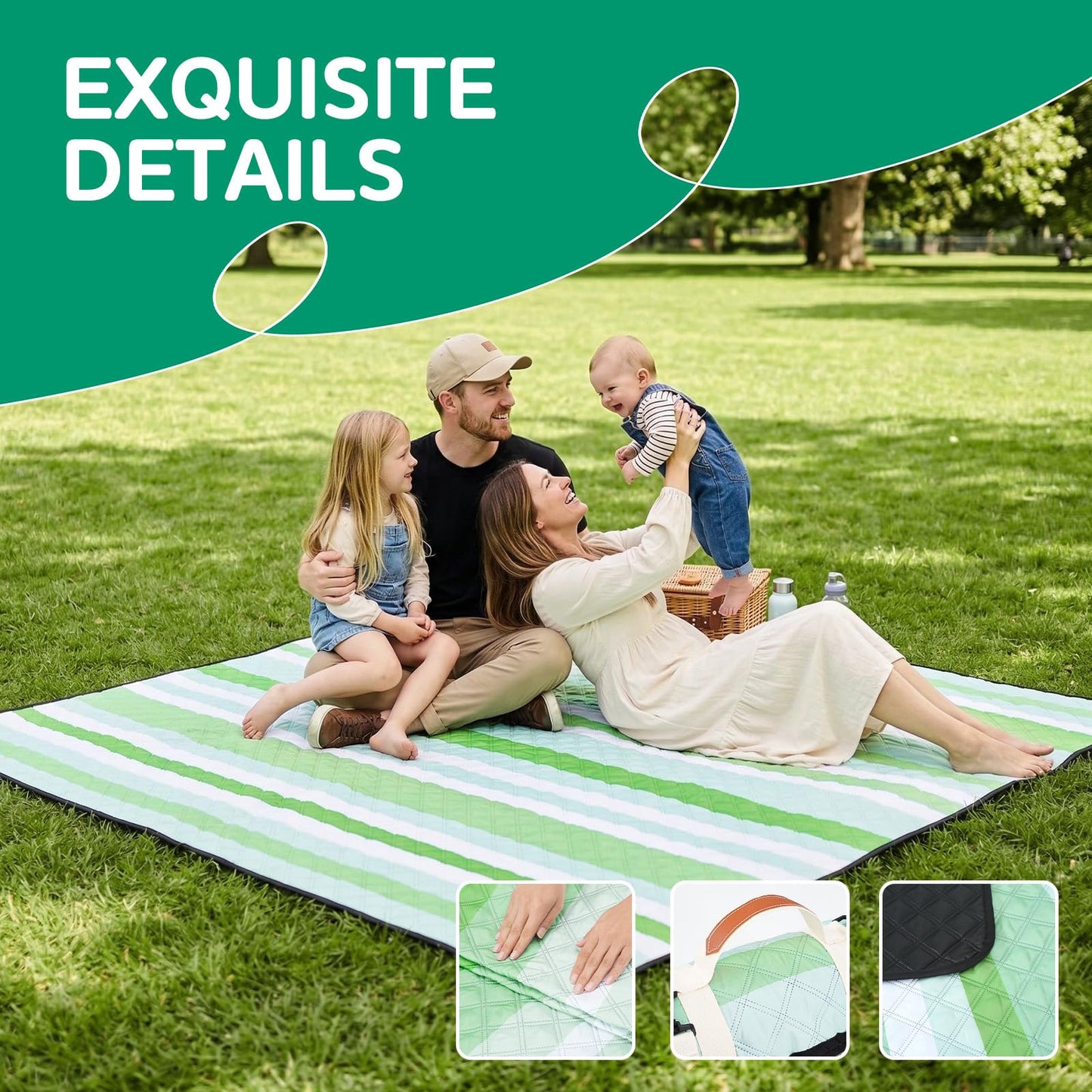 RYCHIC Waterproof Beach Blanket Picnic Outdoor Camping Mat Women Men Christmas Xmas Birthday Cool Ideas Best Friend Teacher Mother Day Mom Grandma Coworker Boss Bestie Adult Thank You Appreciation