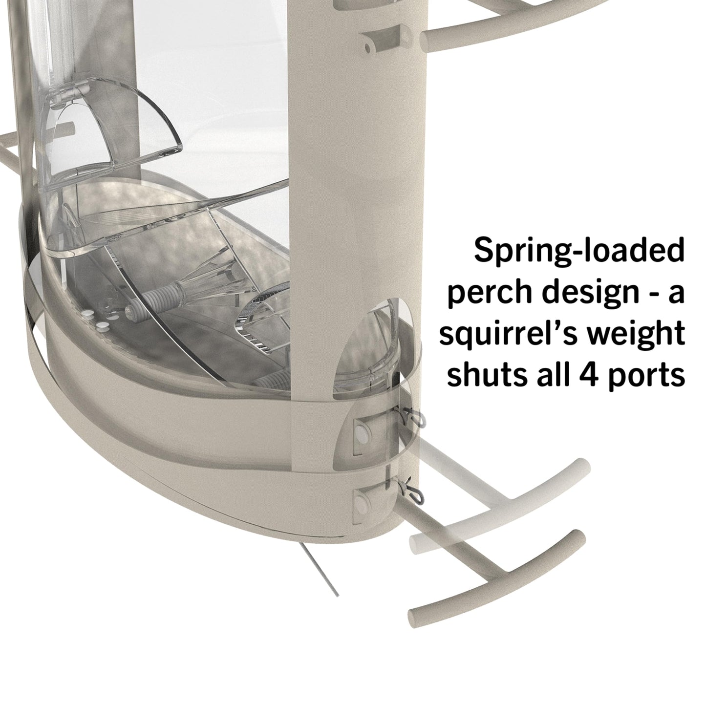 More Birds X-1 Squirrel-Proof Bird Feeder with 4.2-Pound Bird Seed Capacity and Four Feeding Ports
