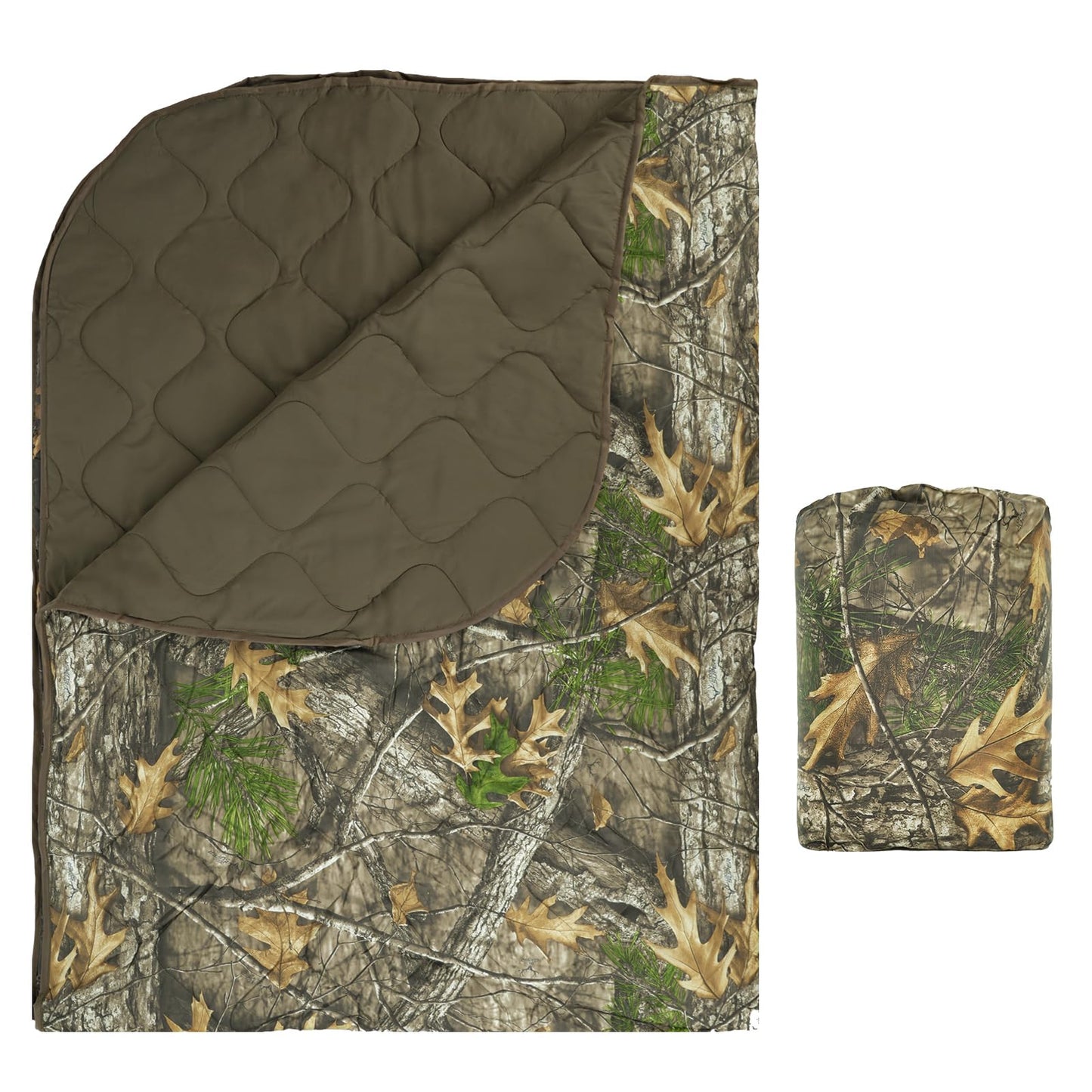 LOOGU Camouflage Camping Blanket, Picnic Blanket, Outdoor Blanket, Beach Blanket- Puffy, Packable, Lightweight & Warm | Ideal for Outdoors, Travel, Stadium, Festivals, Beach, Hammock