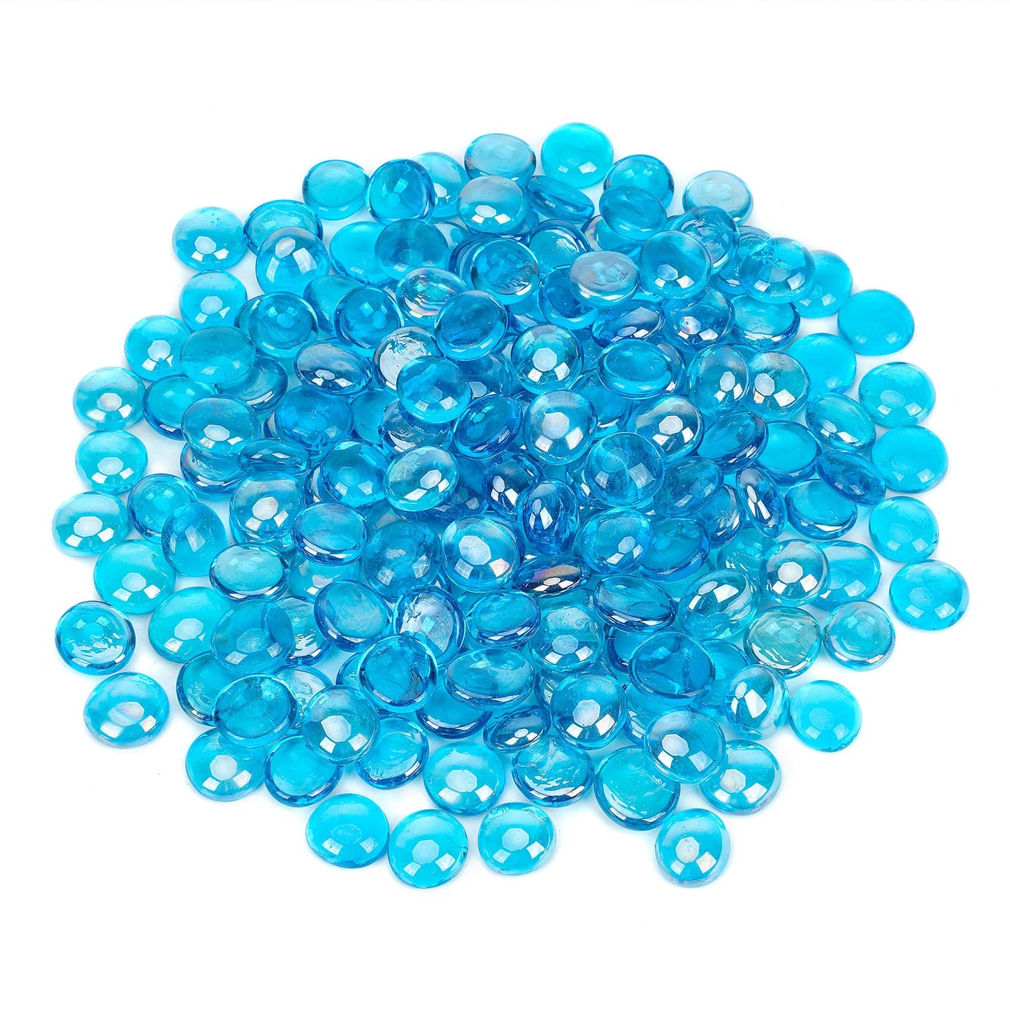 OnlyFire Fire Pit Glass Rocks 10 lbs, High Luster Fire Glass Beads 1/2 Inch, Tempered Glass Marbles for Propane/Natural Gas Fire Pit, Fireplace, Multicolor & Blends Available