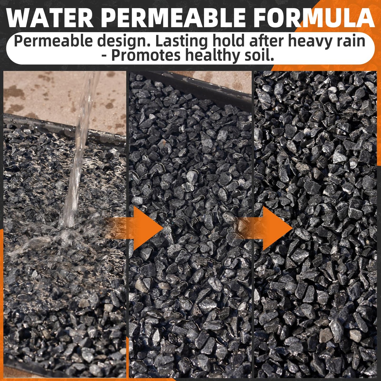 Shabebe Rock Glue, 99% Super Thick & Max Coverage 2 Gallon Mulch Hold for Landscaping, Covers Up to 3X Area,Non-Toxic Pea Gravel Stabilizer Landscape, Gravel Binder for Pebble, Pine Straw, Gravel