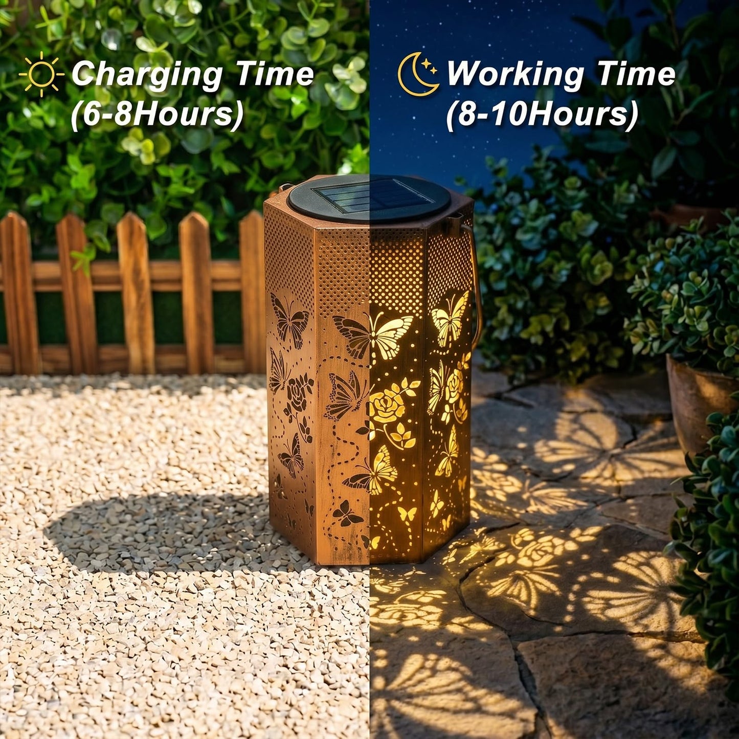 Butterfly Solar Lights Outdoor -Mothers Day Gifts for Mom Grandma, Birthday Gifts for Women, Butterflies Solar Lanterns Outdoor Waterproof Garden Decoration for Outside