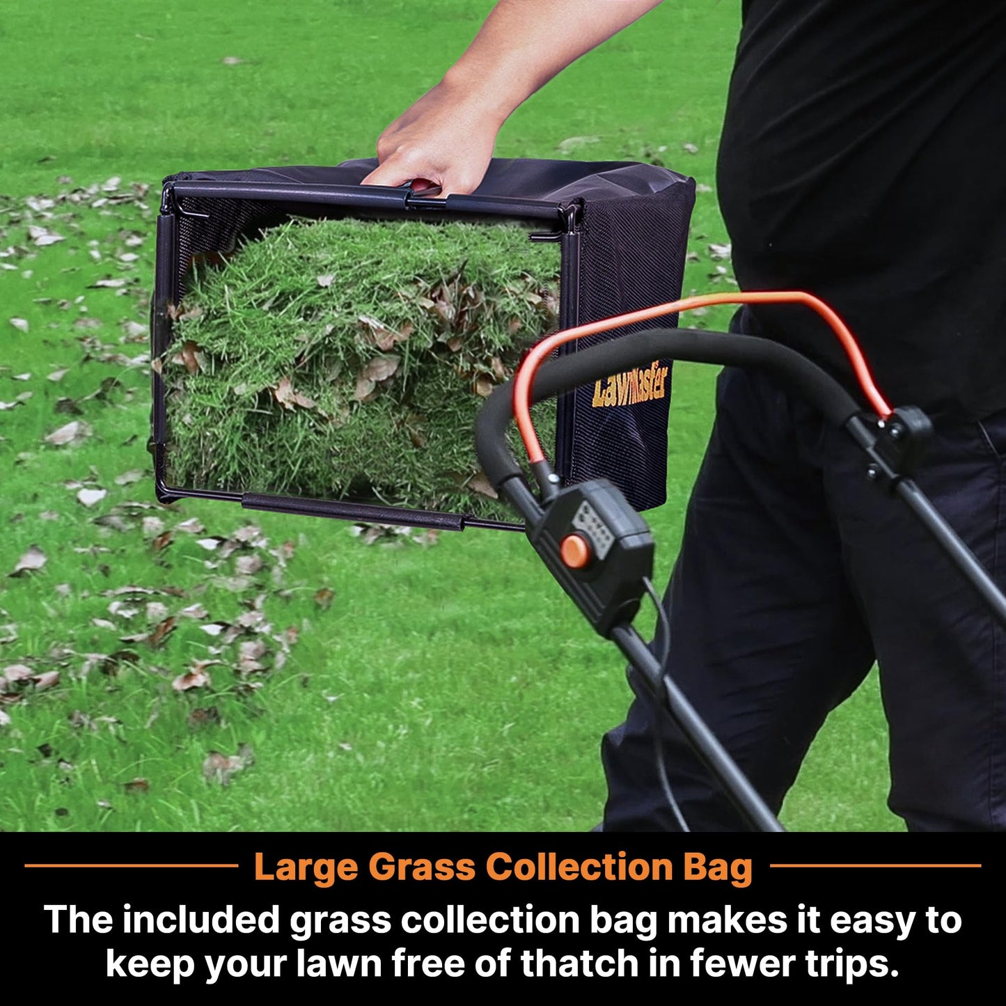 LawnMaster CLMF4821A Cordless Lawn Mower Brushless 48V MAX 21Inch 3-in-1 Function with 4X24V MAX 4.0Ah Battery and a Dual Charger