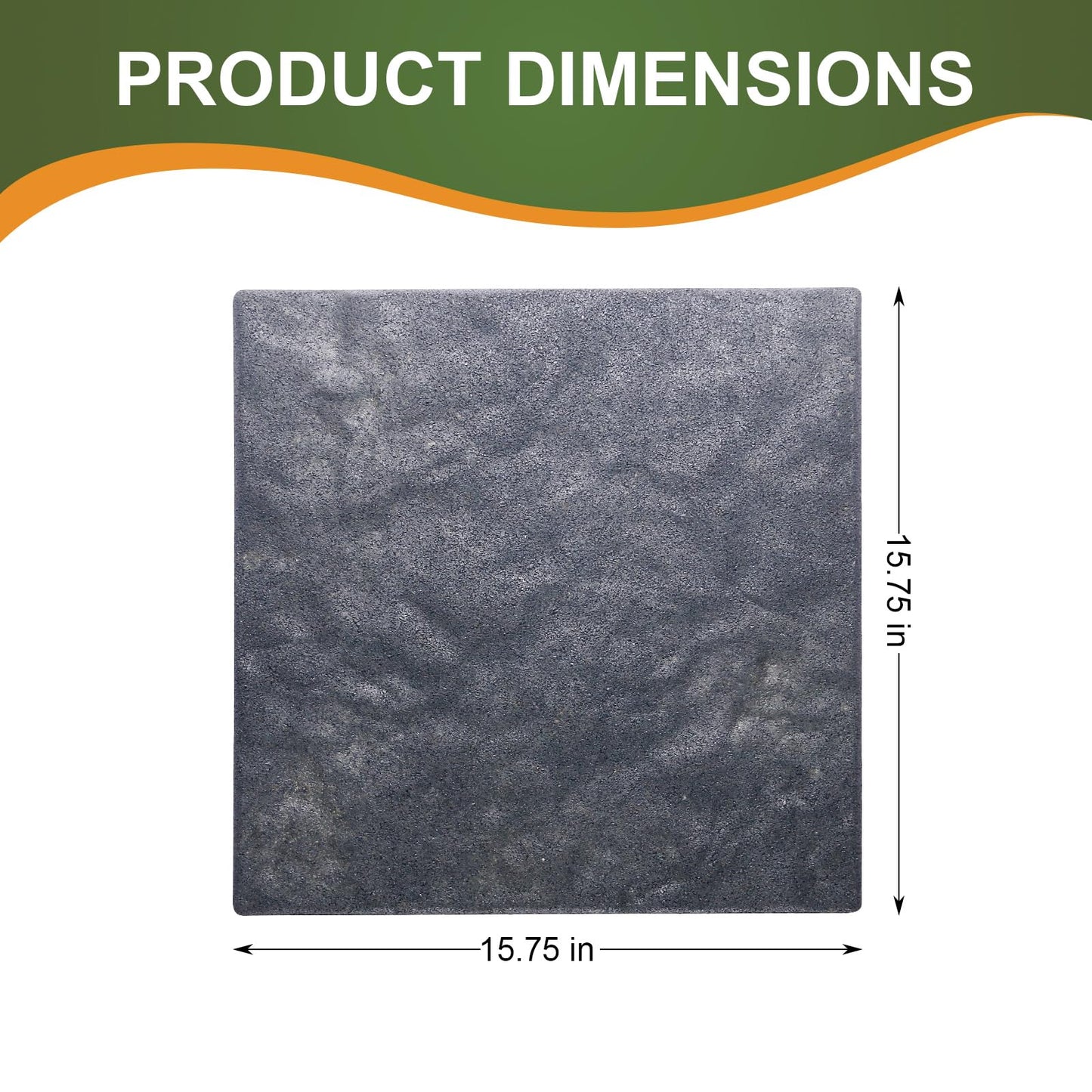 Sekcen 3 Pack Rubber Stepping Stones 15.75”x15.75” Outdoor Garden Walkway Recycled Paving Stones Pavers for Walkways
