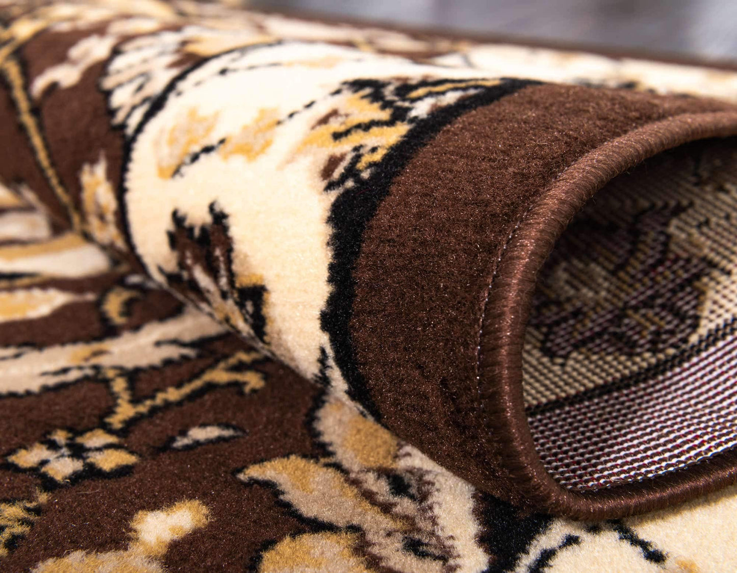 Unique Loom Espahan Collection Area Rug - Cape Cod (7' 10" x 10' Rectangle, Brown/ Beige)