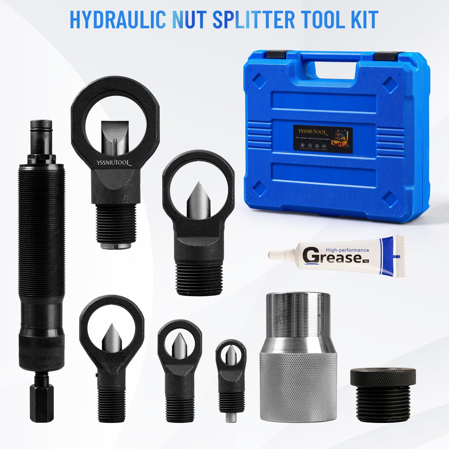 Hydraulic Nut Splitter Tool,Metal Nut Cutter Splitter, Nut Removal Tool for Broken Damaged Corroded Nut Bot