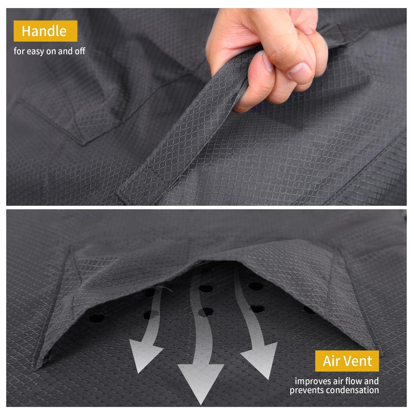 JSSunday Round Patio Furniture Cover, Heavy Duty and Waterproof for Outdoor Furniture covers, Round outdoor table cover, Patio table cover 96"DIA x 27.5"H Black