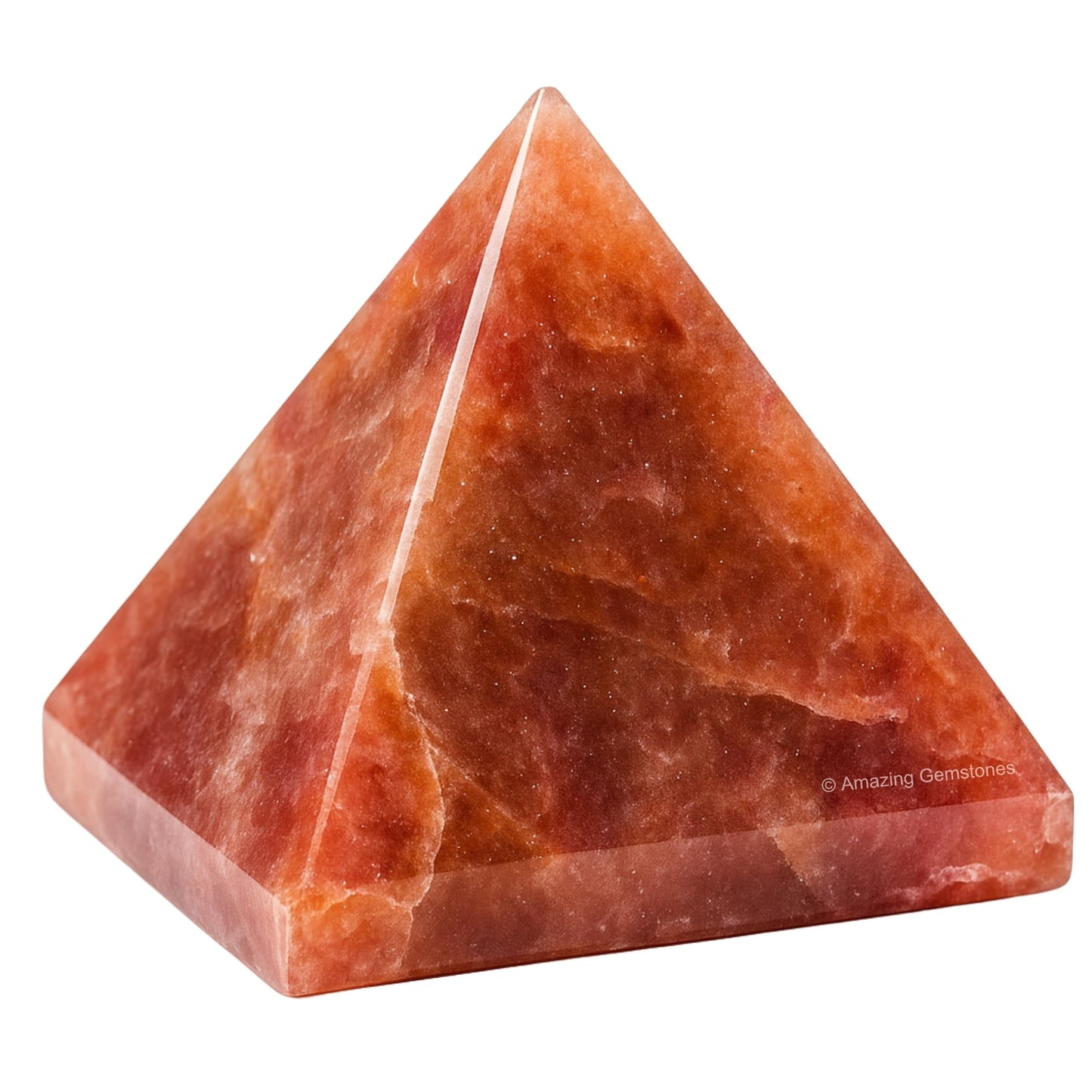 Amazing Gemstone Strawberry Quartz Pyramid Crystal Healing Stones - 2" Great Pyramid Figurine of Natural Stone Pyramid for Meditation, Reiki, Chakra Balancing and Crystal Pyramids Grid