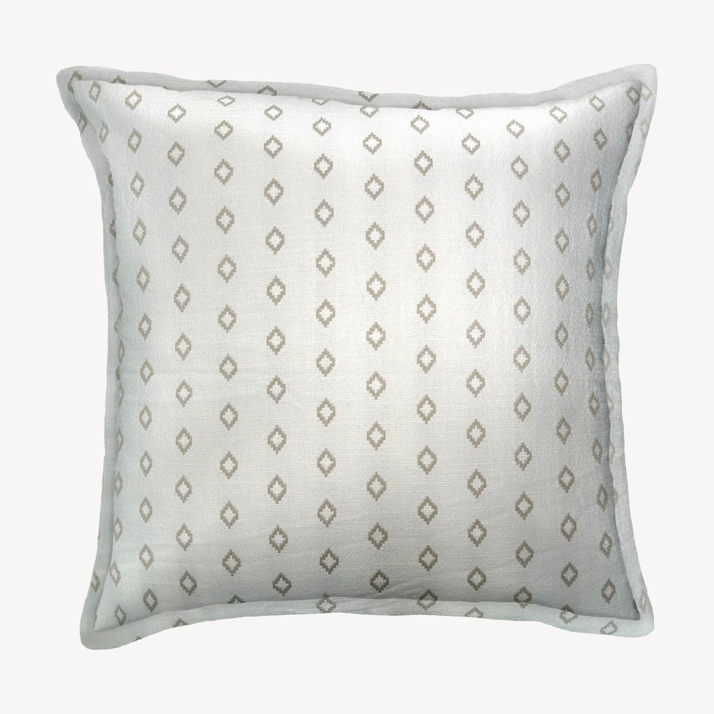 SanVia Cotton Throw Pillow Covers 20x20 – Handwoven Jacquard Texture, Fade-Resistant, No Pilling – Hidden Zipper, Decorative Cushion Cover for Sofa, Couch, Bed – Insert Not Included (Geometric, White)