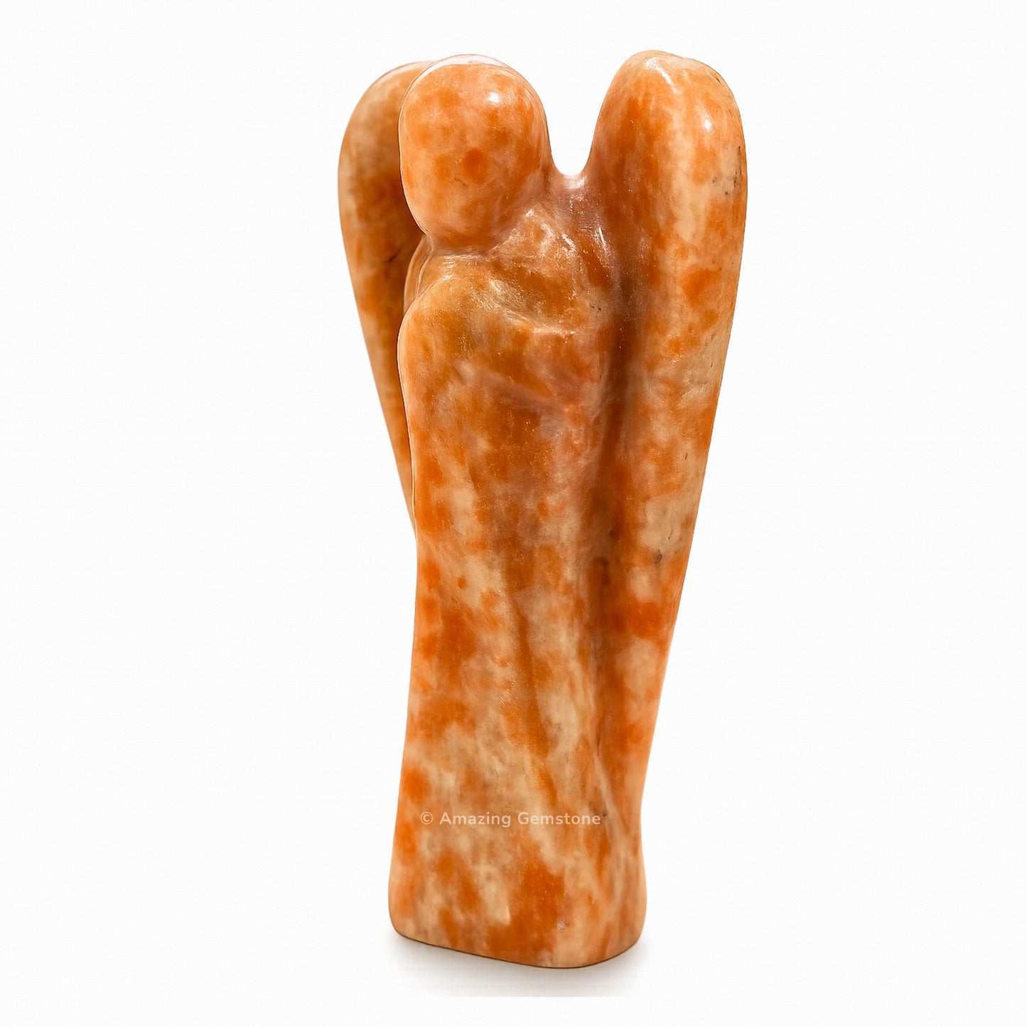 Amazing Gemstone Sunstone Angel - Sunstone Crystal Angel and Pocket Guardian Angel Crystal Figurines (3 inches)