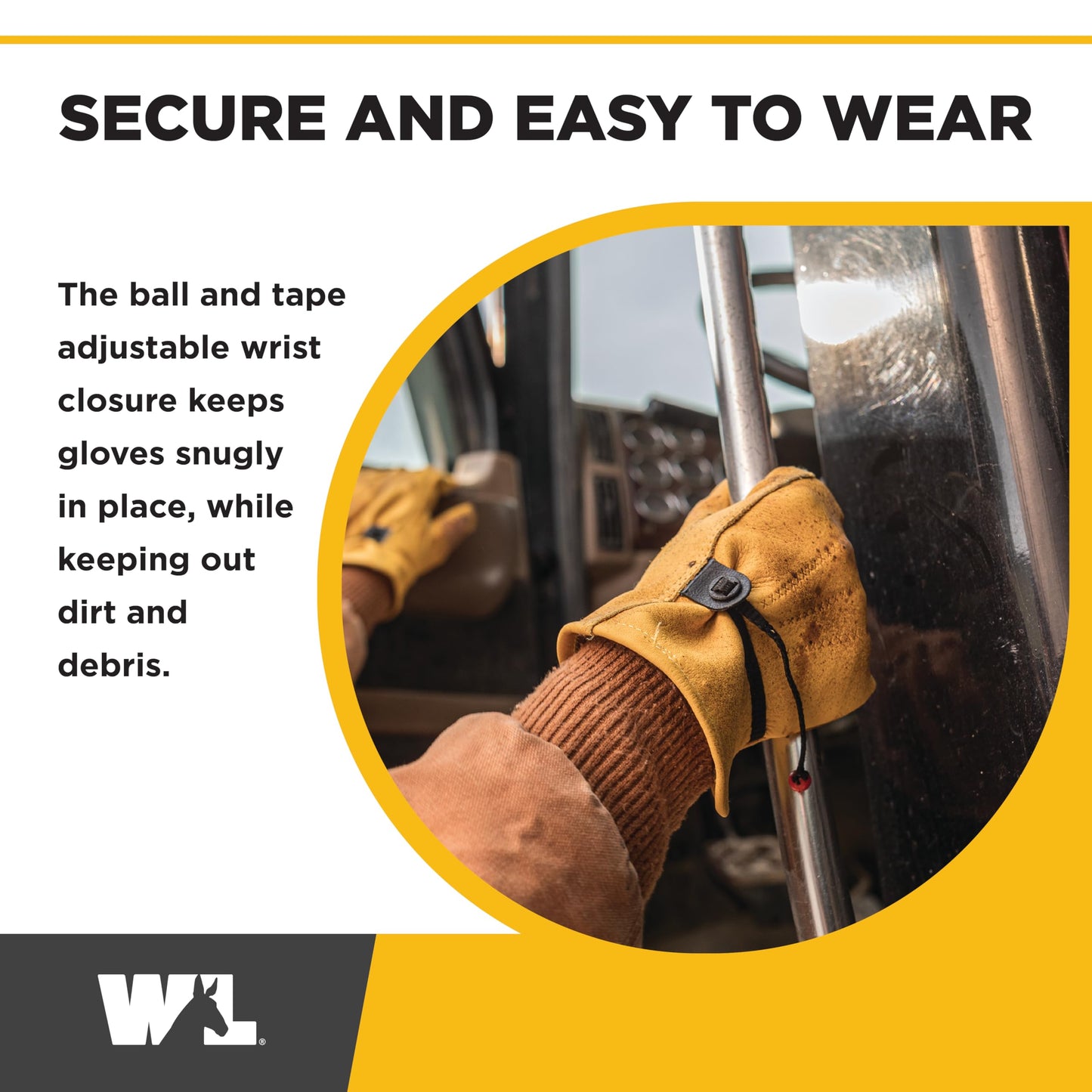 Wells Lamont Leather Work Gloves for Men – Heavy Duty, Cowhide, Abrasion & Puncture Resistant – Adjustable Wrist, Gunn Cut Design, Ideal for Ranching, Farming, Construction - Saddletan - S