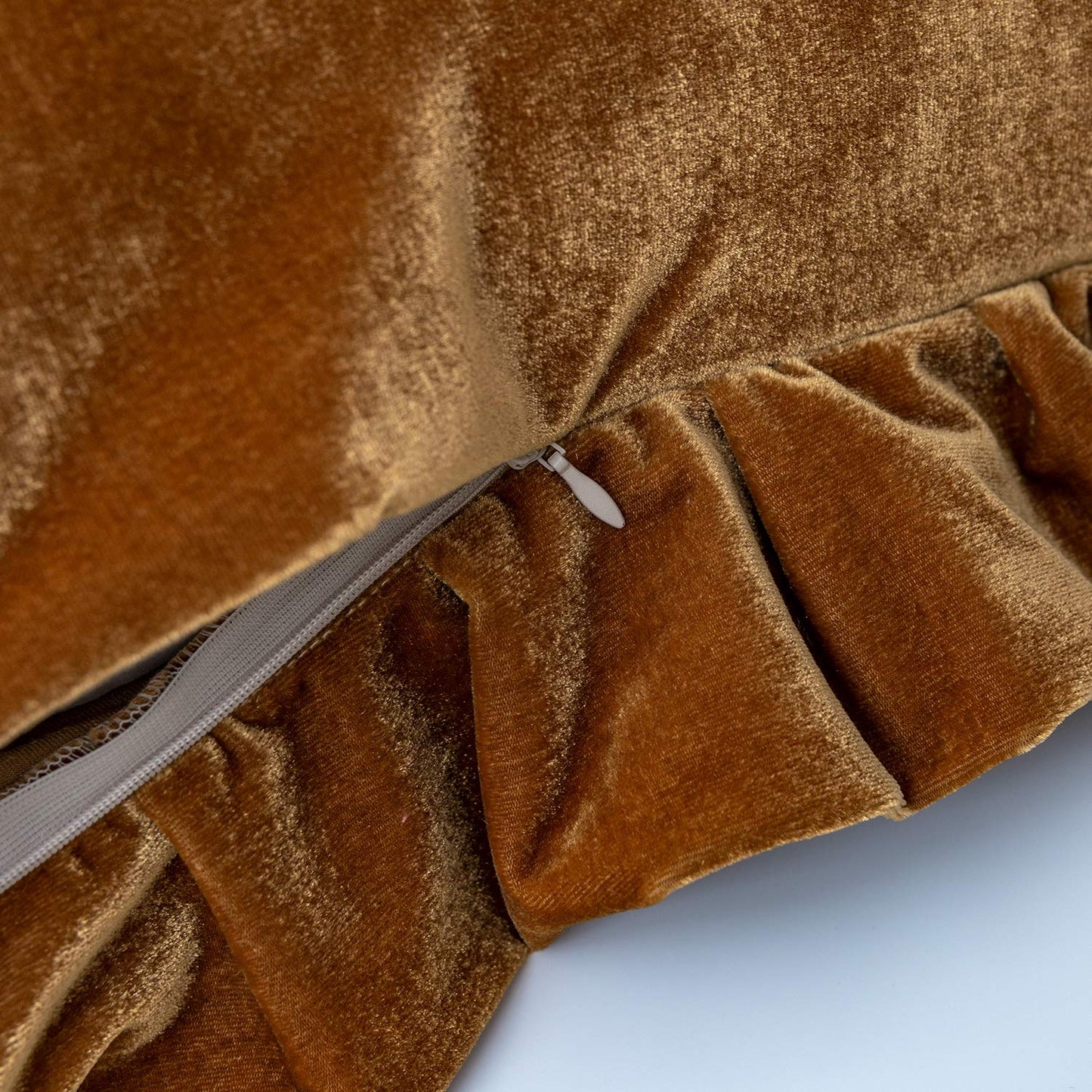 Glory Season Velvet Throw Pillow Cover Soft Decorative Luxurious Solid Square Cushion Case for Sofa Couch Bedroom Farmhouse,Pack of 2, 18 x 18 Inches, Golden Camel