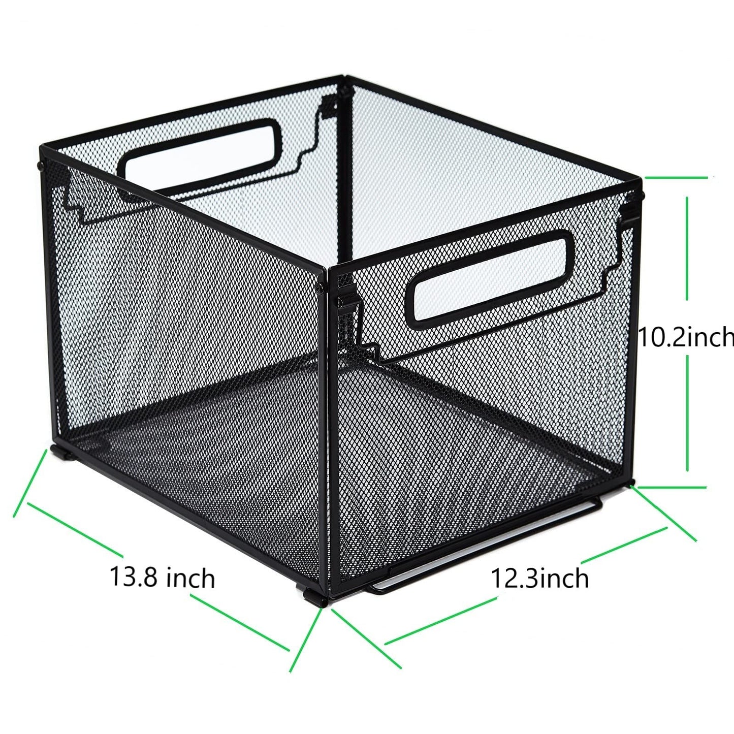 SETTFRFE Letter Size Metal Mesh Hanging File Folder Organizer Crate Basket, Black